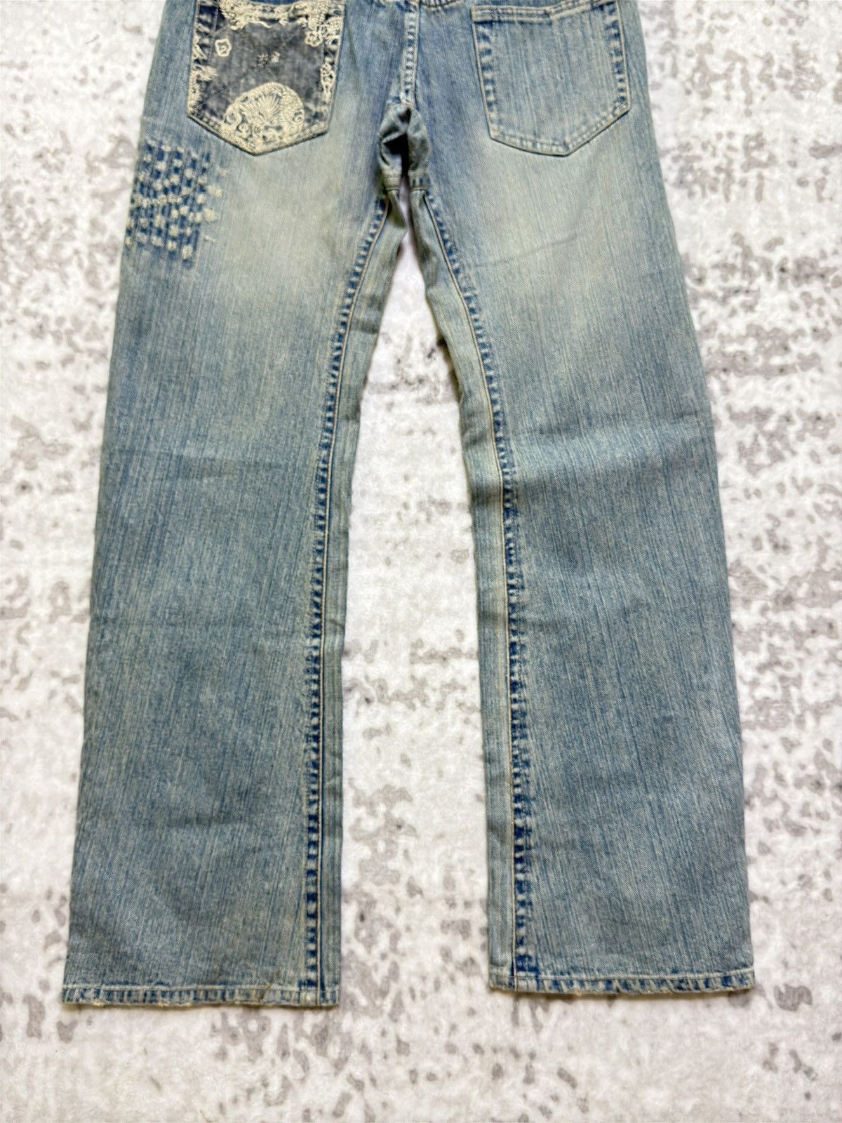 Hysteric Glamour Vintage Japan Dragon Tattoo Fabric Patch Muddy Wash Size US 30 / EU 46 - 11 Thumbnail