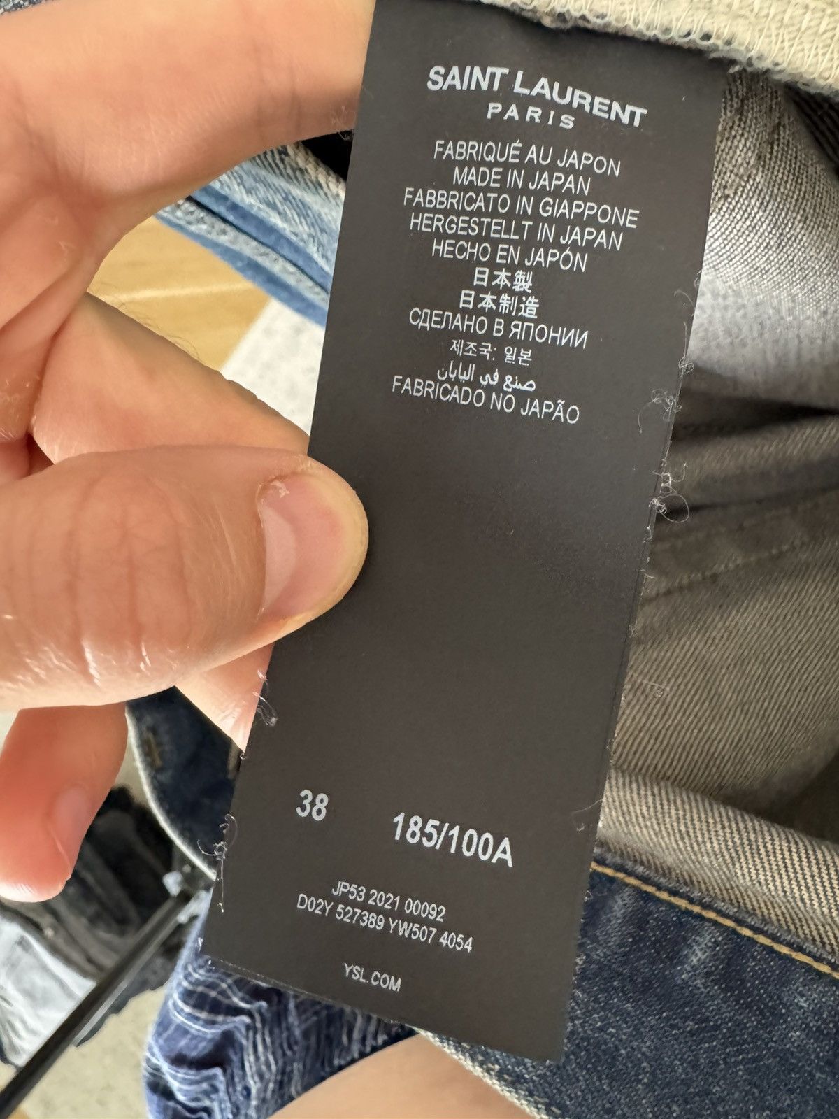 Saint Laurent Paris Saint Laurent D02 Designer Skinny Jeans Big Size Blue Denim Size US 38 / EU 54 - 4 Thumbnail