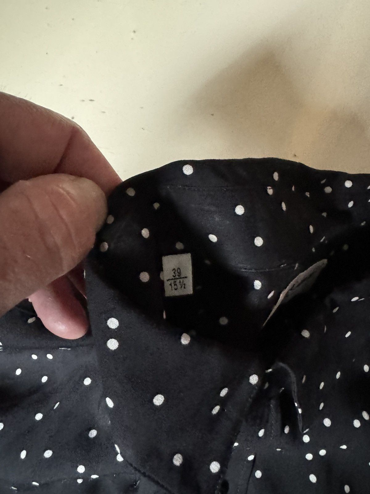 Saint Laurent Paris Saint Laurent Paris Hedi Slimane random dot shirt Size US M / EU 48-50 / 2 - 3 Thumbnail
