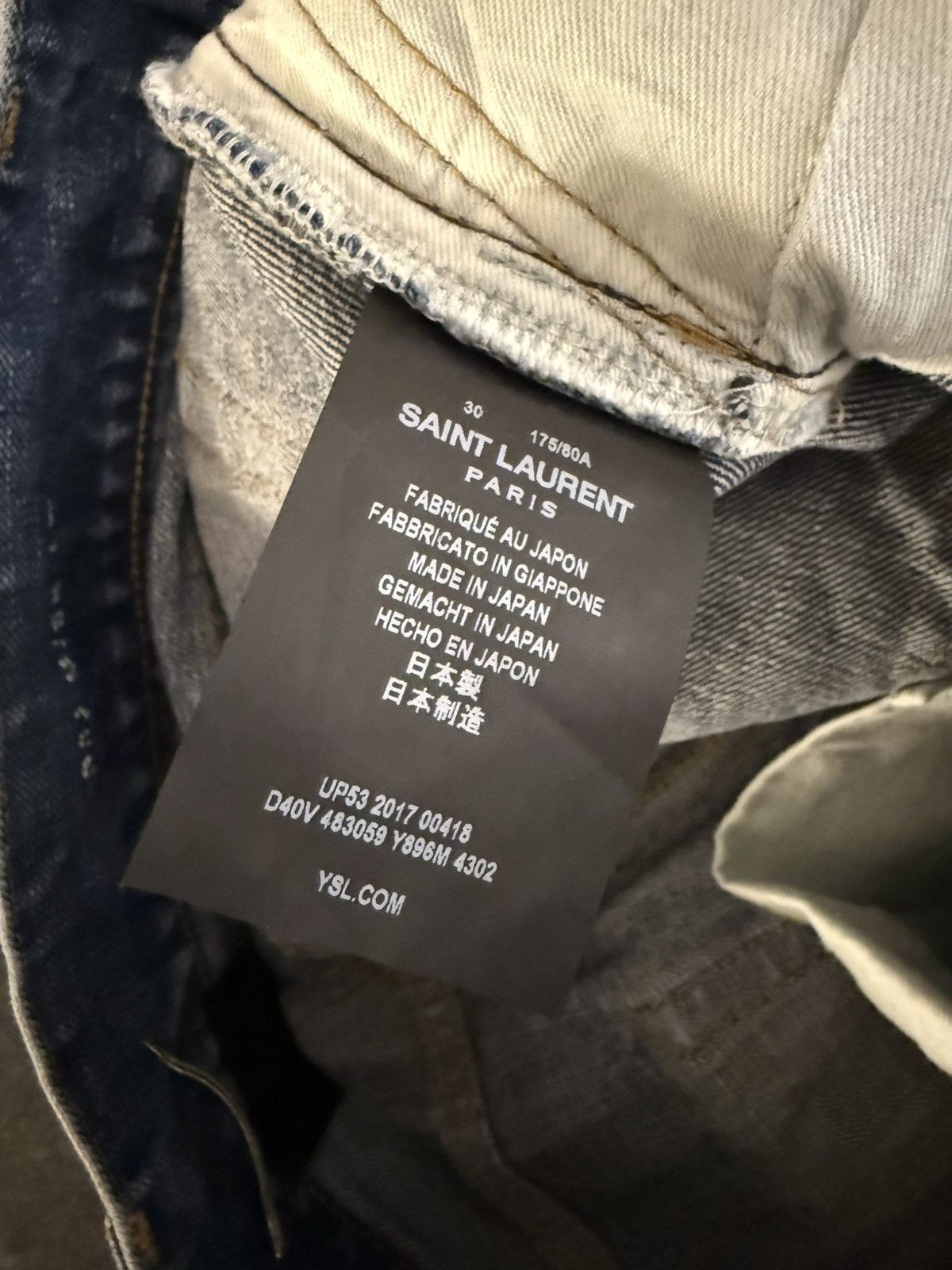 Saint Laurent Paris × Yves Saint Laurent Saint Laurent Paris University Denim Jeans D02 Size US 30 / EU 46 - 4 Thumbnail
