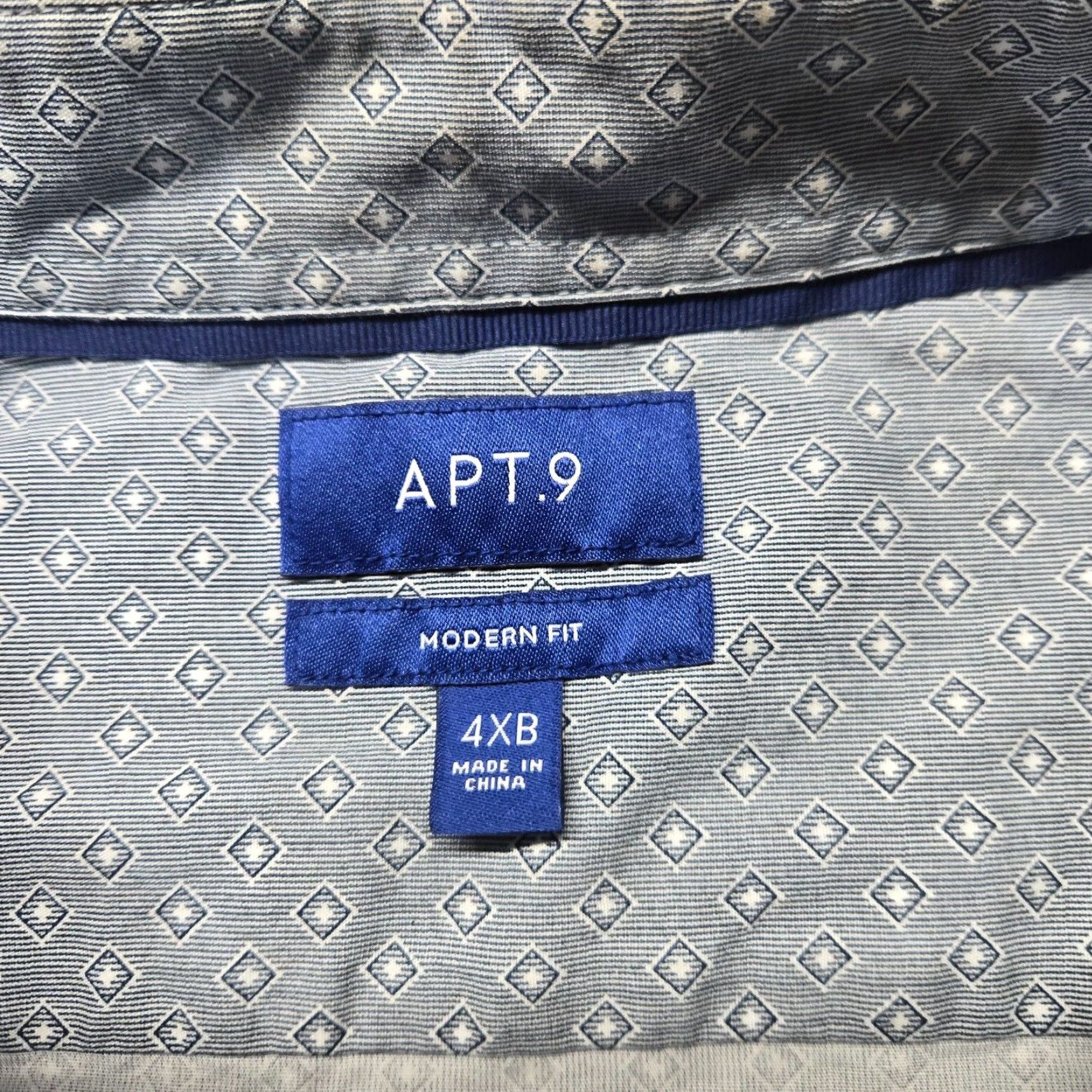 Vintage APT 9 Blue Long Sleeve Button Up Shirt Modern Fit Adult Men's Size 4XB Big Size US XXL / EU 58 / 5 - 3 Thumbnail