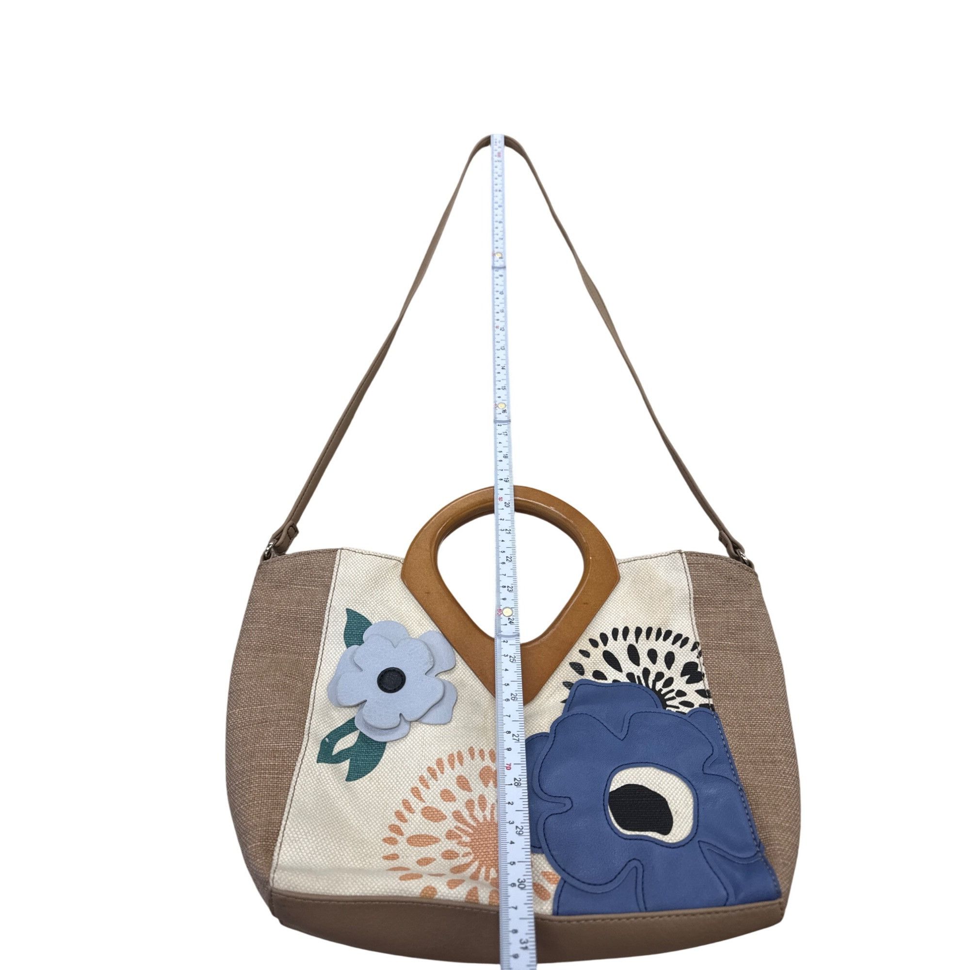 Relic Relic Vintage Womens tan beige Canvas Floral Shoulder Bag SK Size ONE SIZE - 6 Thumbnail
