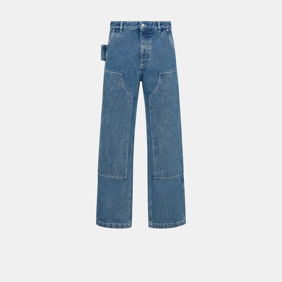Dior o1bcso1str0226 Cannage Carpenter Jeans in Blue Size US 34 / EU 50 - 1 Thumbnail