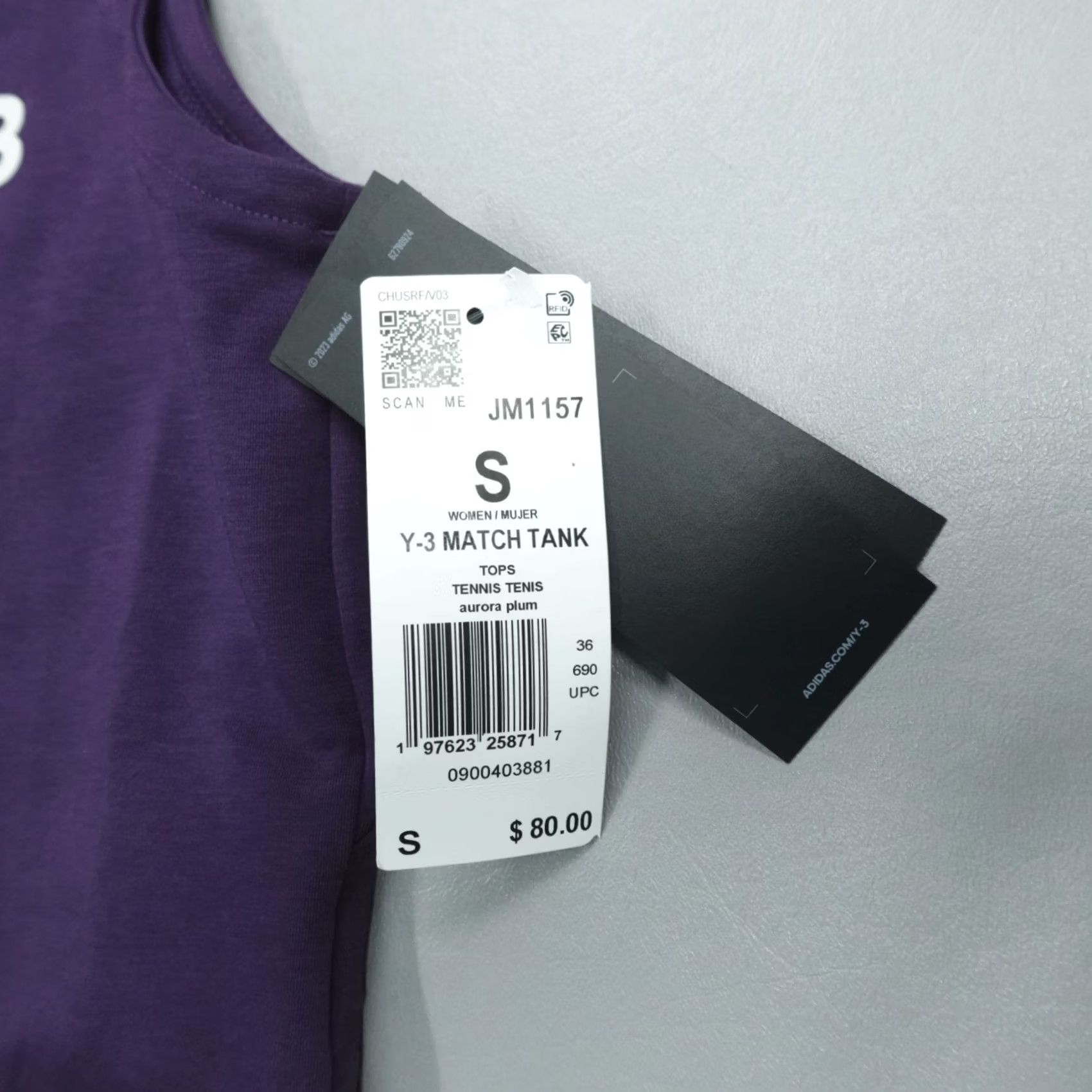 Adidas Adidas Y-3 Tennis Pro Match Tank Top Women’s Size S Plum Purple JM1157 Shirt Womens Tank Top, Purple, Breathable, Lightweight Size M / US 6-8 / IT 42-44 - 2 Thumbnail
