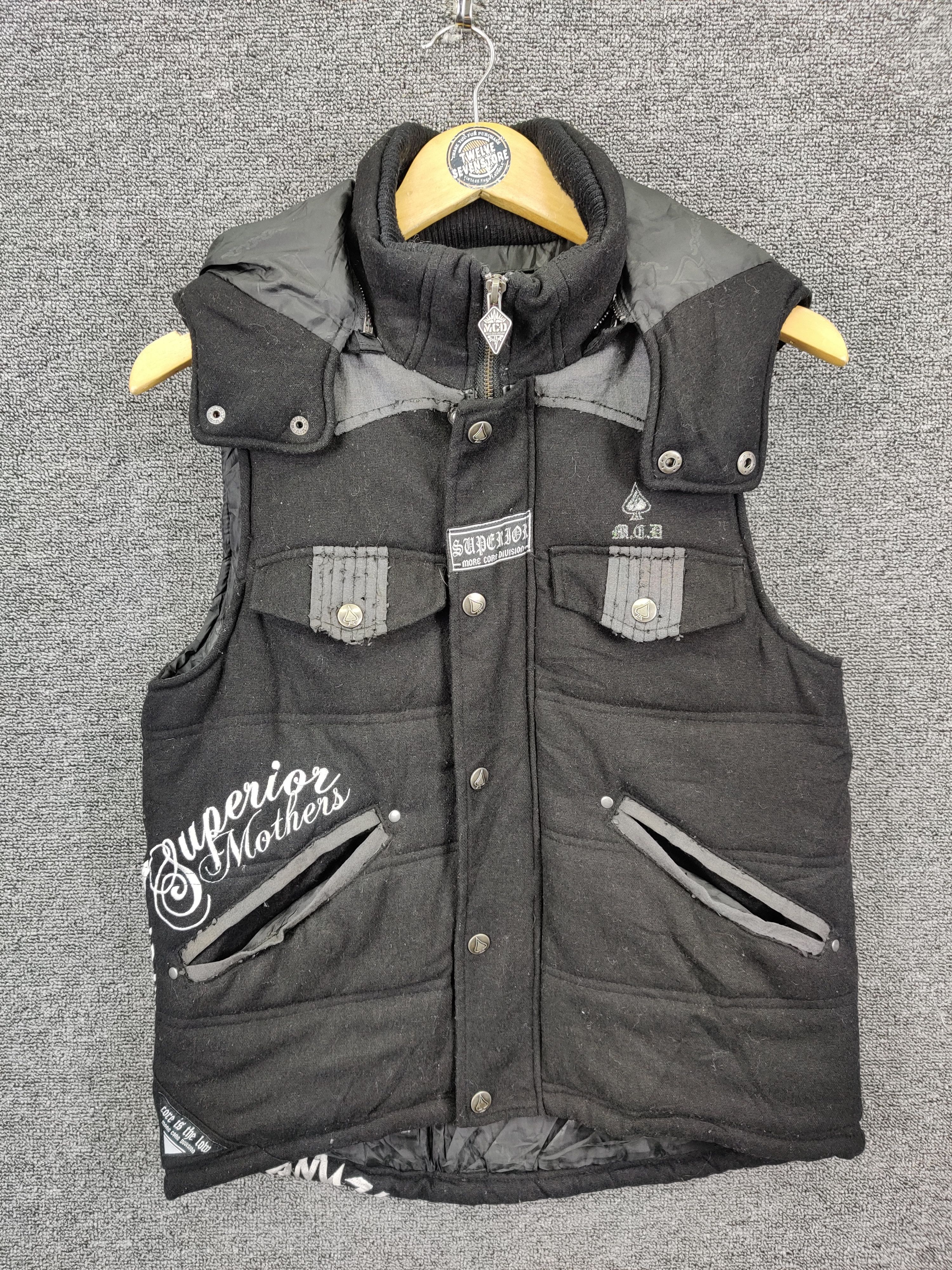 Vintage Vintage More Core Division Puffer Hoodie Vest Size US S / EU 44-46 / 1 - 1 Thumbnail
