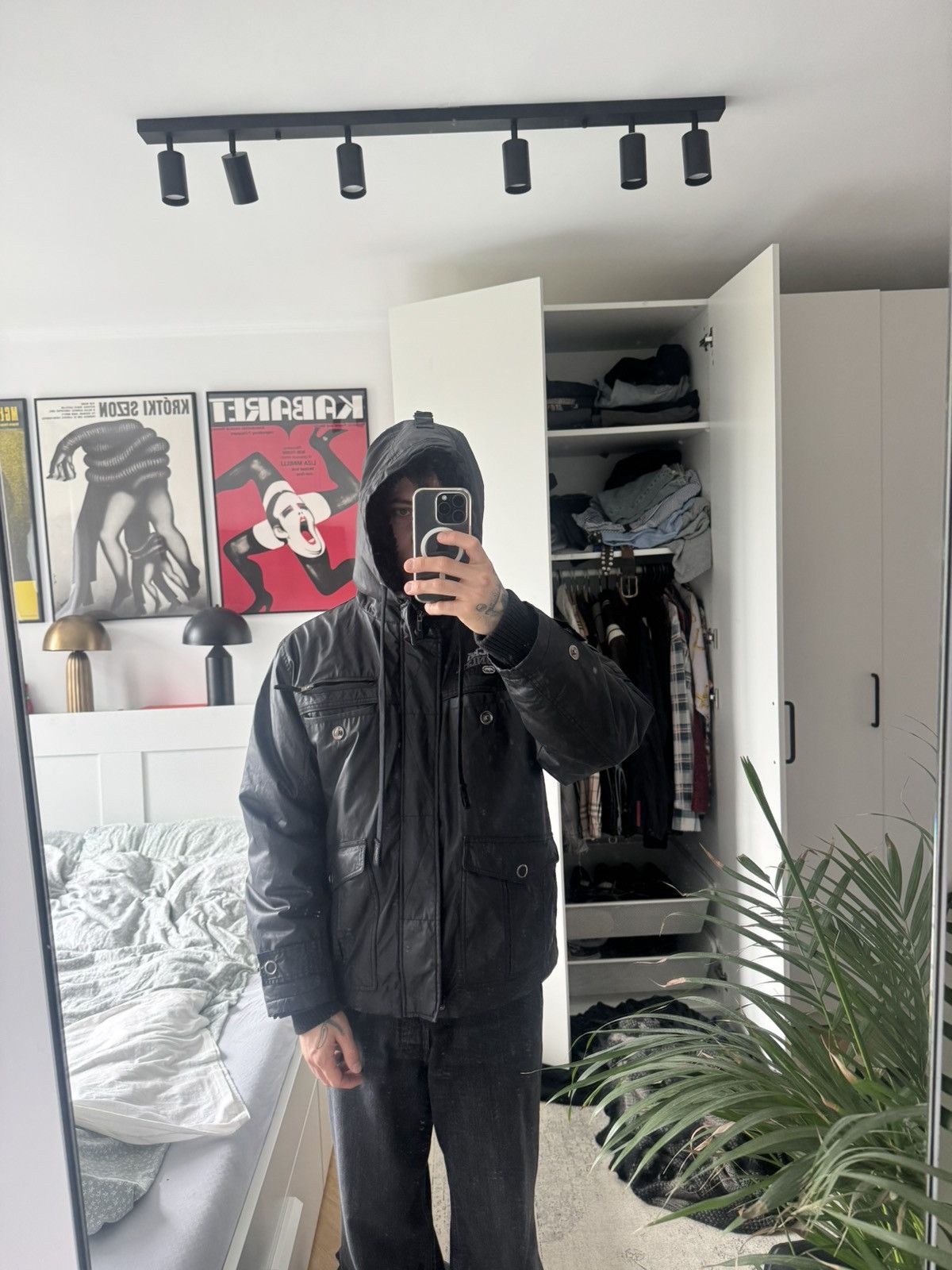 Ecko Unltd. Ecko Unltd Waxed Jacket Winter Fur Rap Baggy Streetwear Size US L / EU 52-54 / 3 - 6 Thumbnail