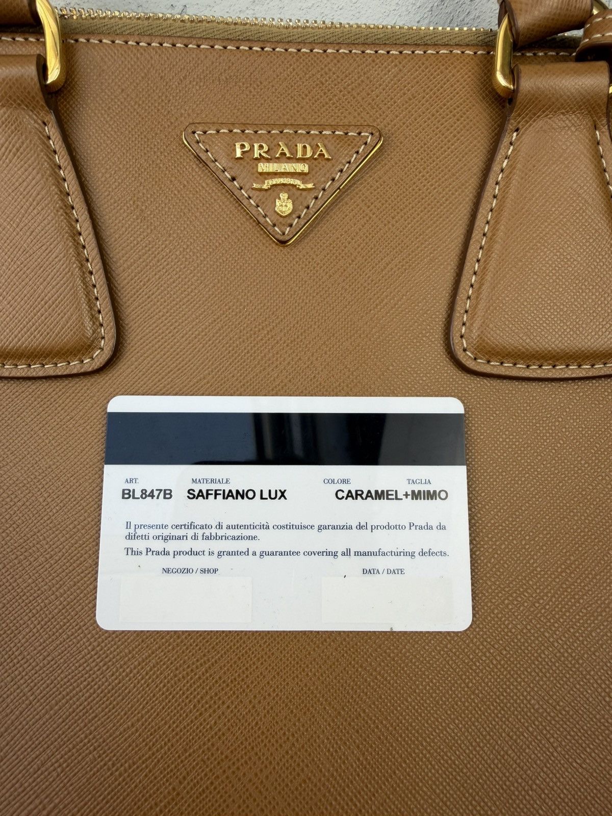 Prada Prada Saffiano Lux Caramel + Mimo Size ONE SIZE - 11 Thumbnail