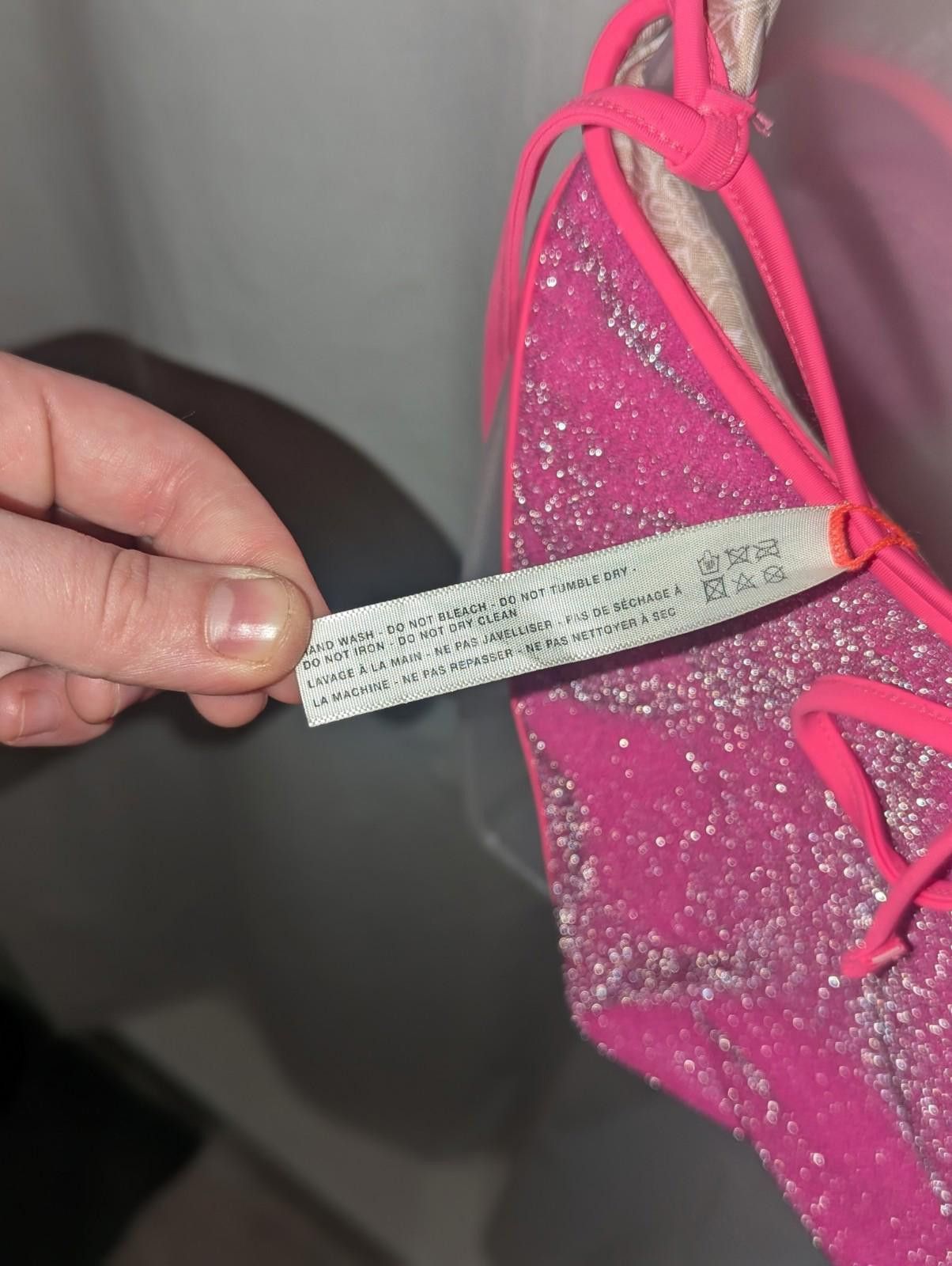 Free People x free-est Amber One Piece Swimsuit Sparkly Hot Pink Sz M Size ONE SIZE - 8 Thumbnail