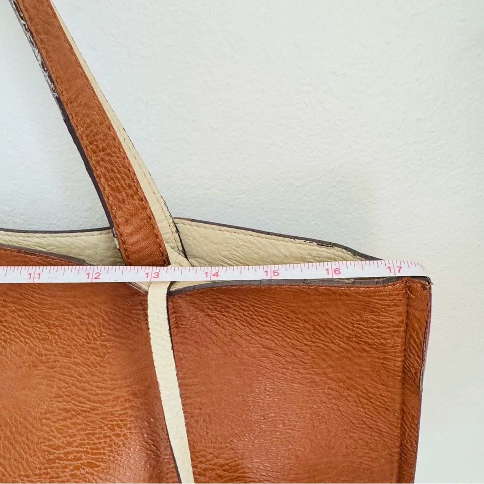 Anthropologie ANTHROPOLOGIE Brown Off White Zip Pouch Vegan Leather Purse Size ONE SIZE - 13 Thumbnail
