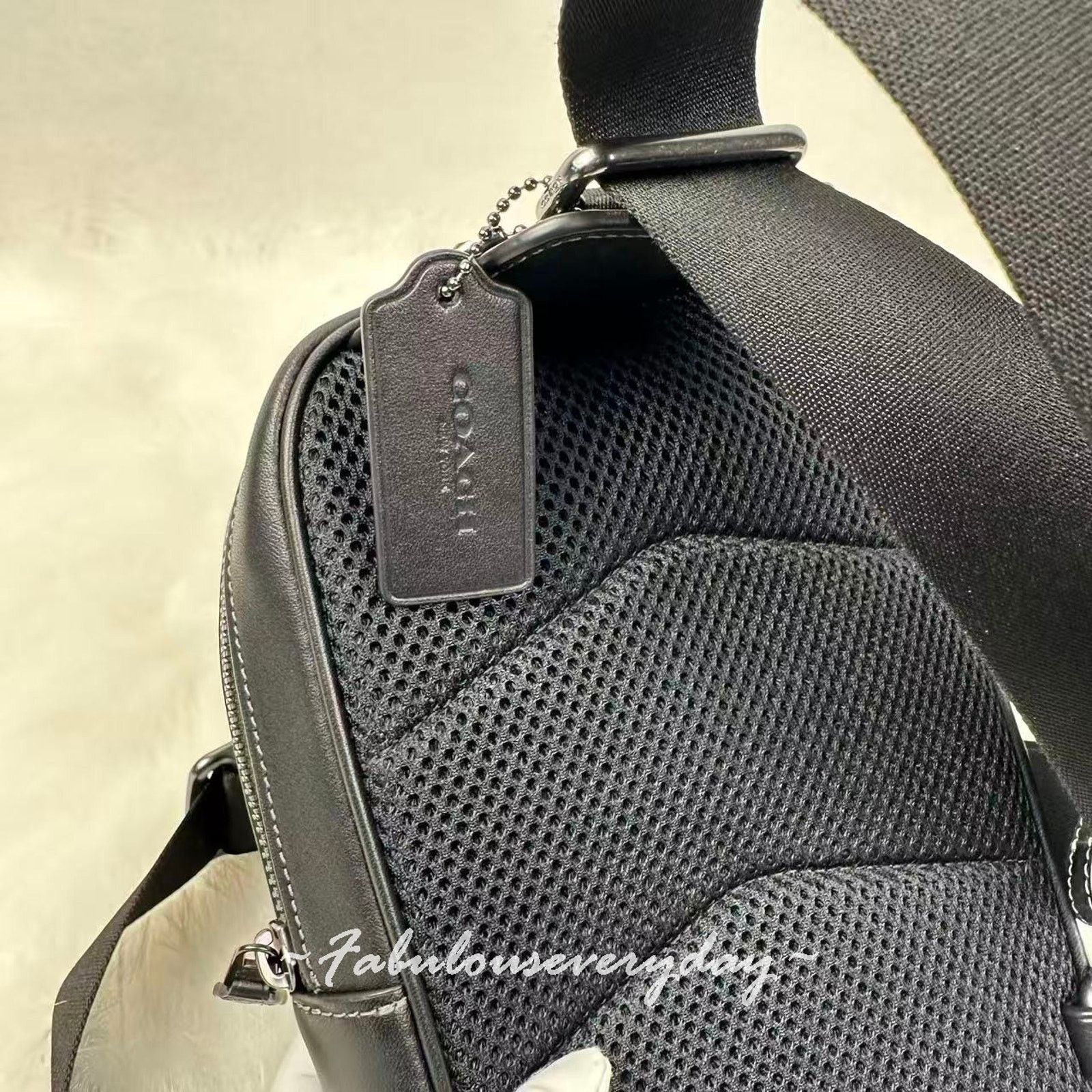 Coach Coach Men's Racer Sling Pack Varsity Graphic Leather/Walnut Size ONE SIZE - 7 Thumbnail