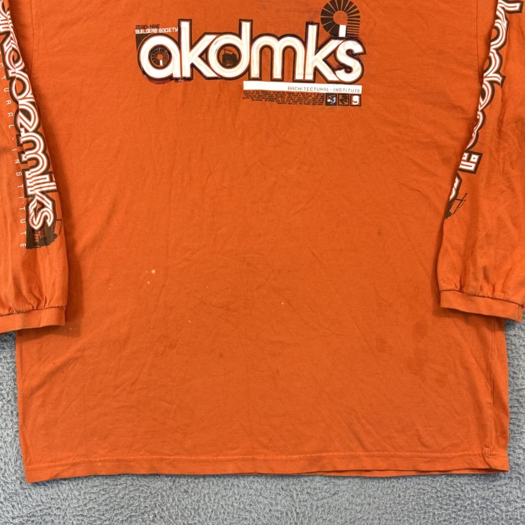 Akademiks VINTAGE Akademiks Shirt Men 3XL Orange Long Sleeve Grunge Streetwear Hip Hop Y2K Size US XXL / EU 58 / 5 - 2 Thumbnail