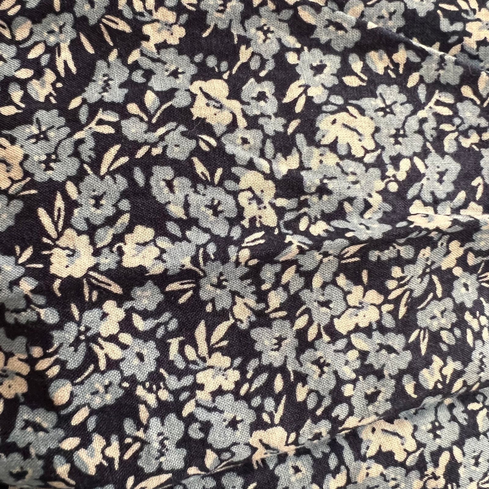 J.Crew J.Crew Navy Blue Floral Cotton Puff-sleeve Mini Dress, L Size L / US 10 / IT 46 - 8 Thumbnail