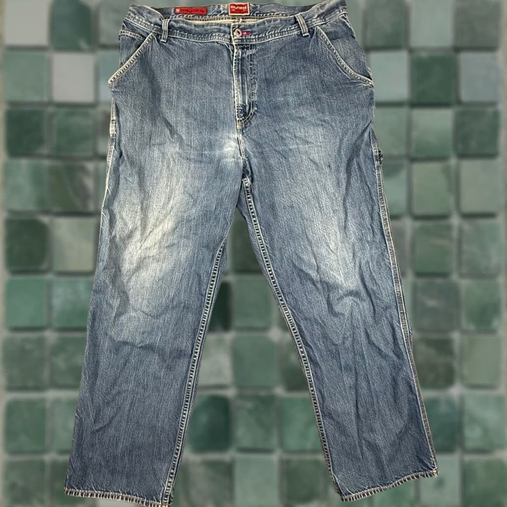Tommy Hilfiger Tommy Hilfiger Carpenter Jeans Denim Workwear Utility Pants 36 Y2K Retro VTG Mens Blue Jeans Relaxed Fit Carpenter Shirt? Size US 36 / EU 52 - 1 Thumbnail