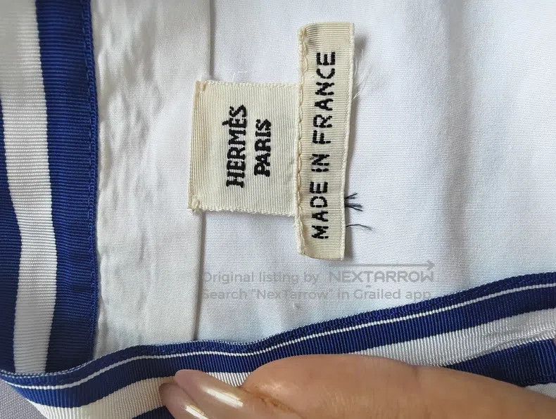 Hermes Hermes White shirt, classic striped design, 100% cotton Size XXS / US 00 / IT 34 - 2 Thumbnail
