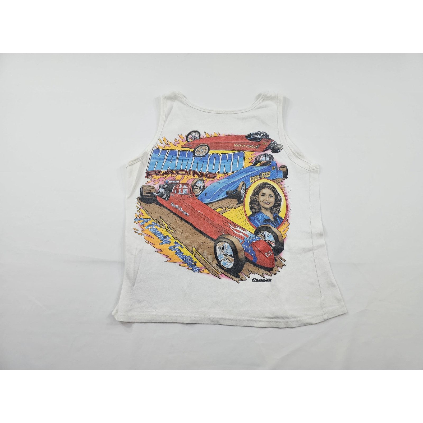 Other 90s April Hammond Racing Tank Top, Double-Sided Graphic Sz L Size L / US 10 / IT 46 - 1 Thumbnail