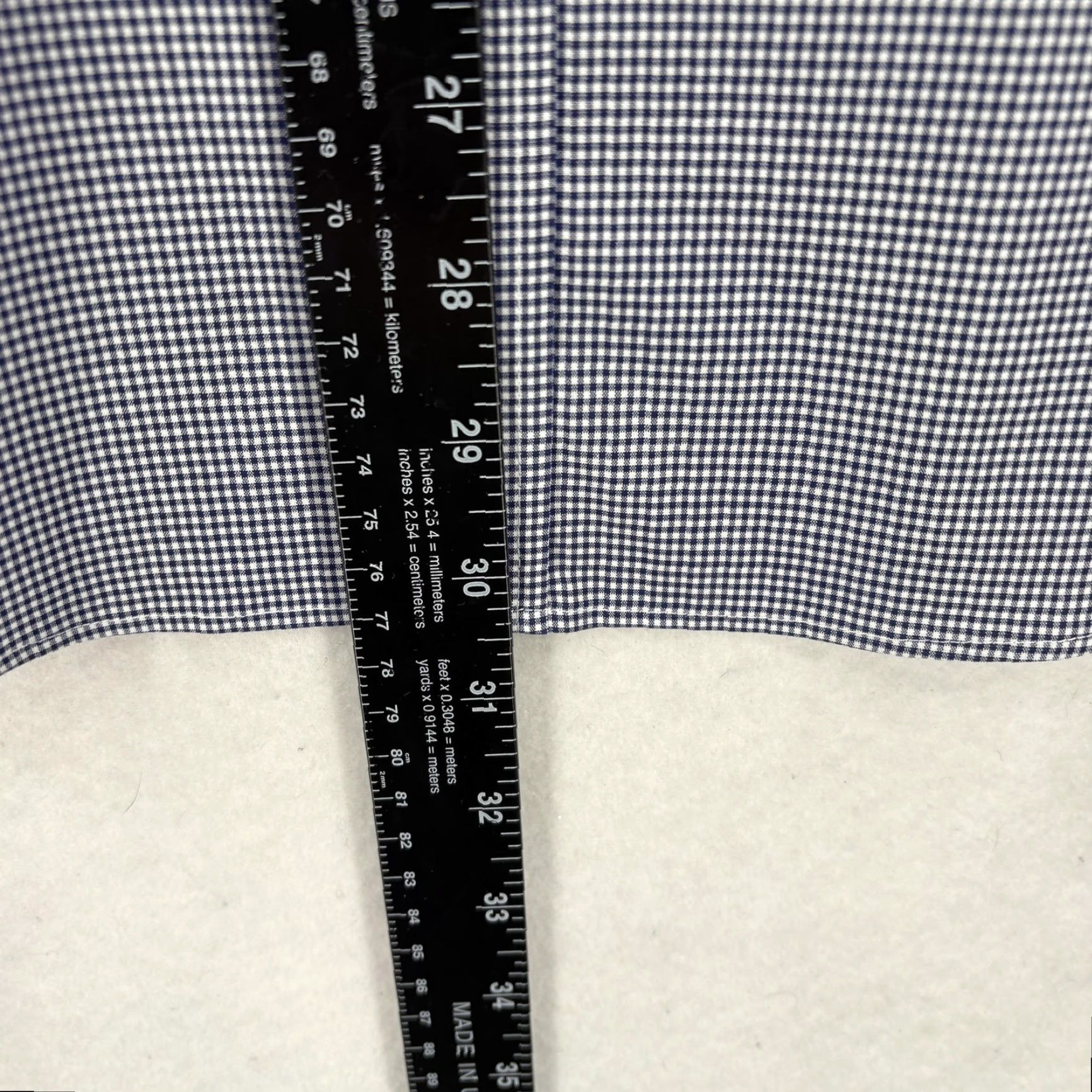 J.Crew J.CREW Ludlow Dress Shirt Mens 15.5 32/33 Blue Gingham Slim Stretch Business Shirt Size 42R - 7 Thumbnail