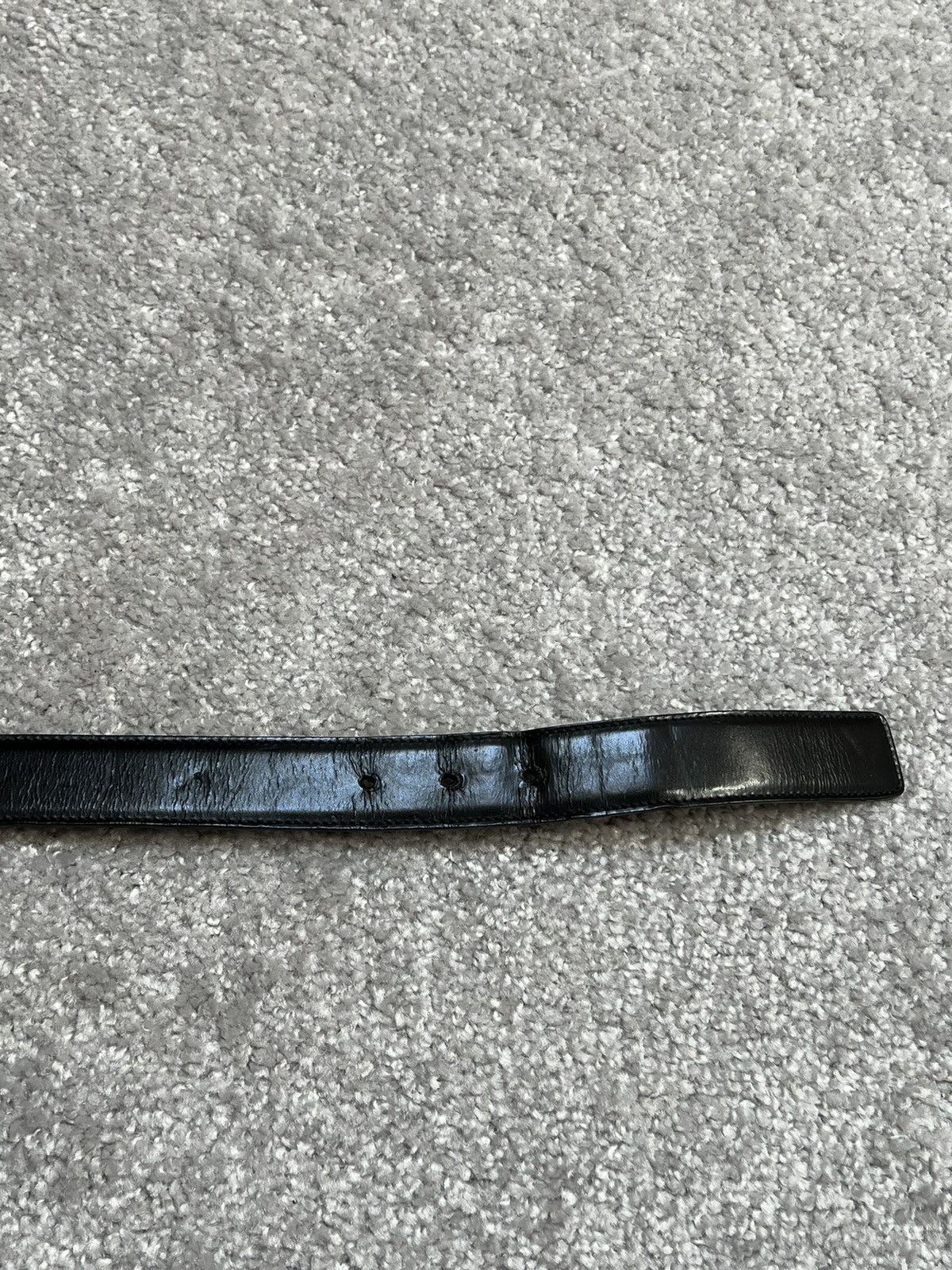 Gucci Gucci Square G Buckle Black Leather Belt Size ONE SIZE - 8 Thumbnail