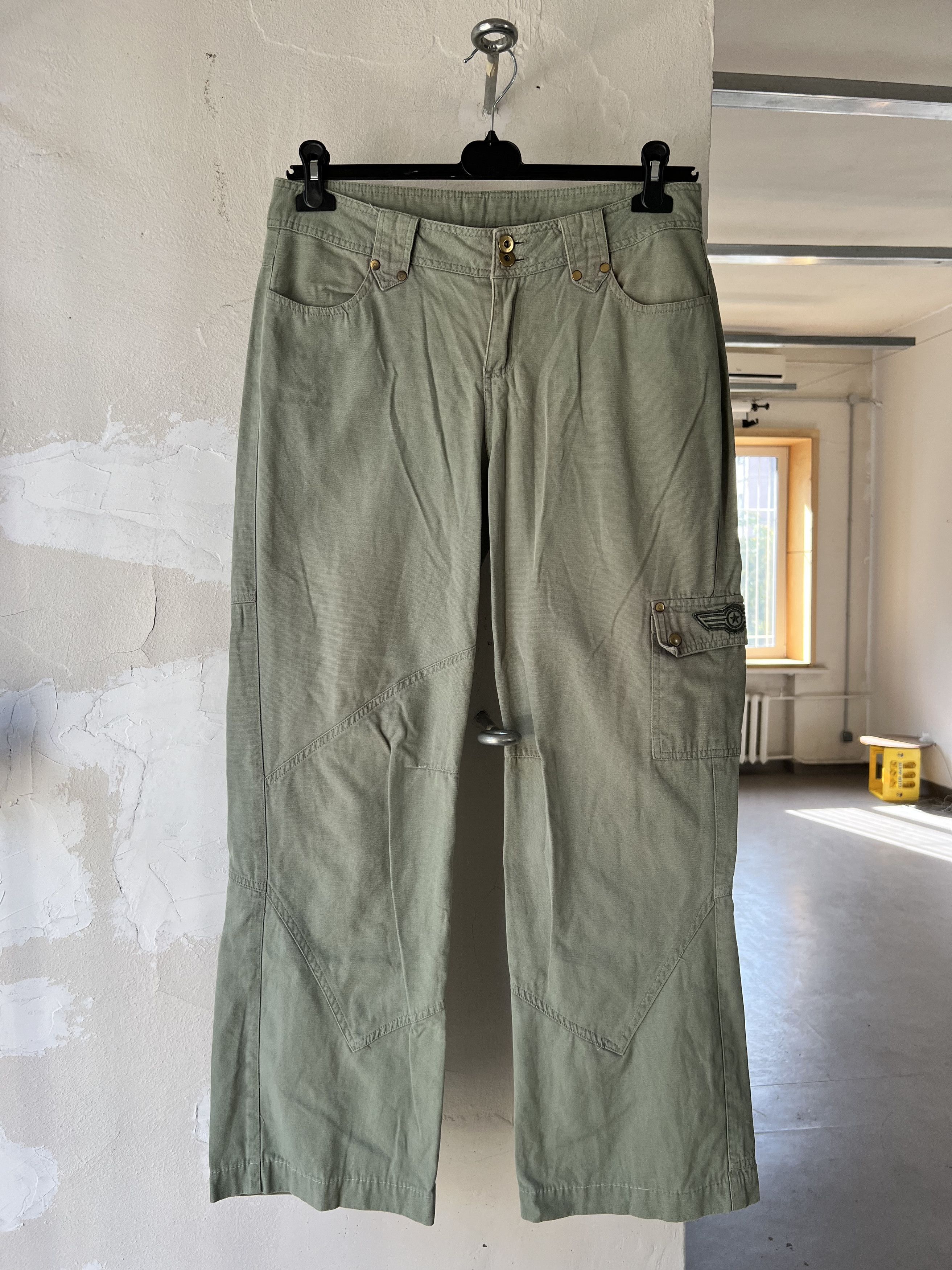 Other Embroidery Star Vintage Canvas Pants Retro 1990s Size 32" / US 10 / IT 46 - 1 Thumbnail