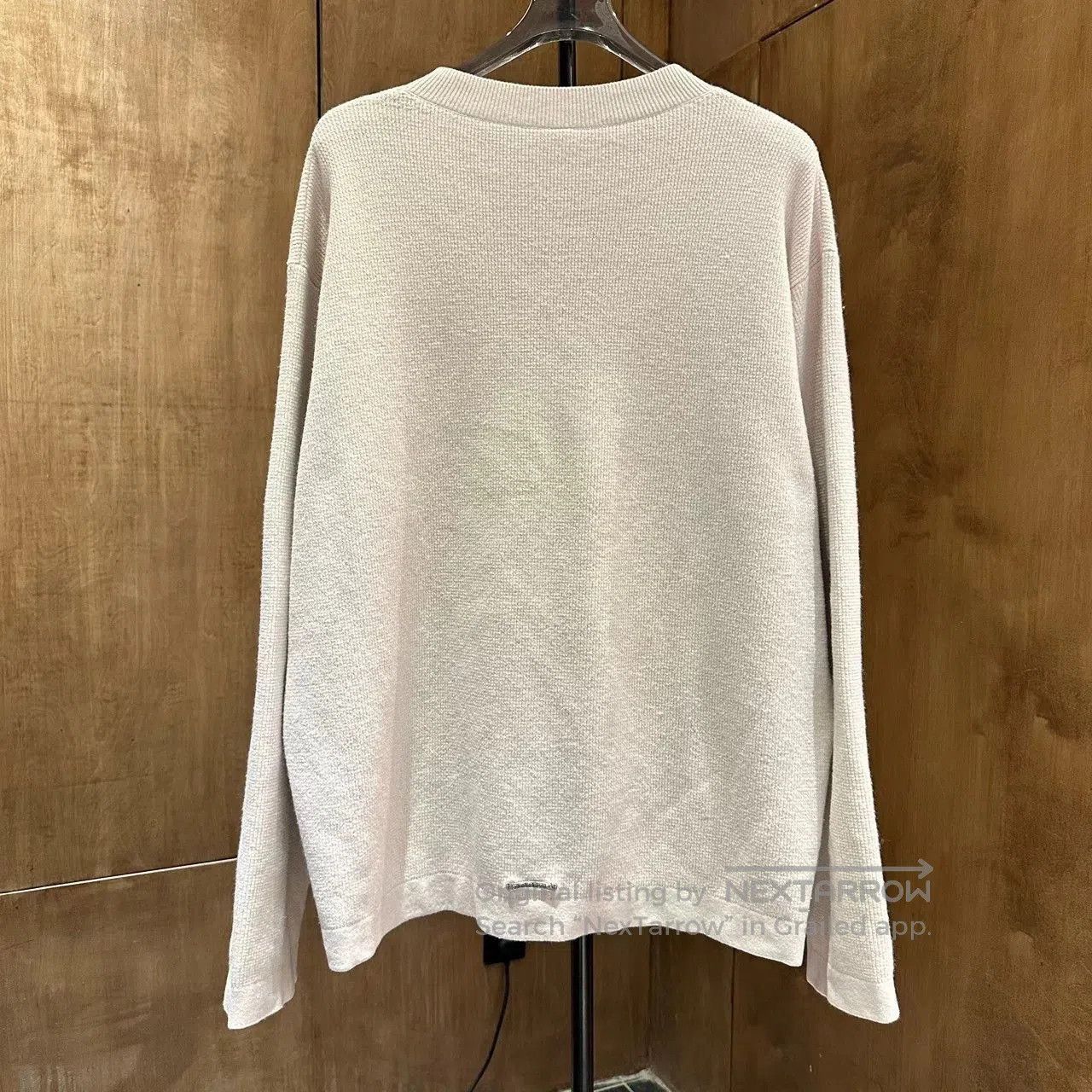 Chrome Hearts Beige XL Long Sleeve Knit Sweater with Emblem. Size US XL / EU 56 / 4 - 6 Thumbnail