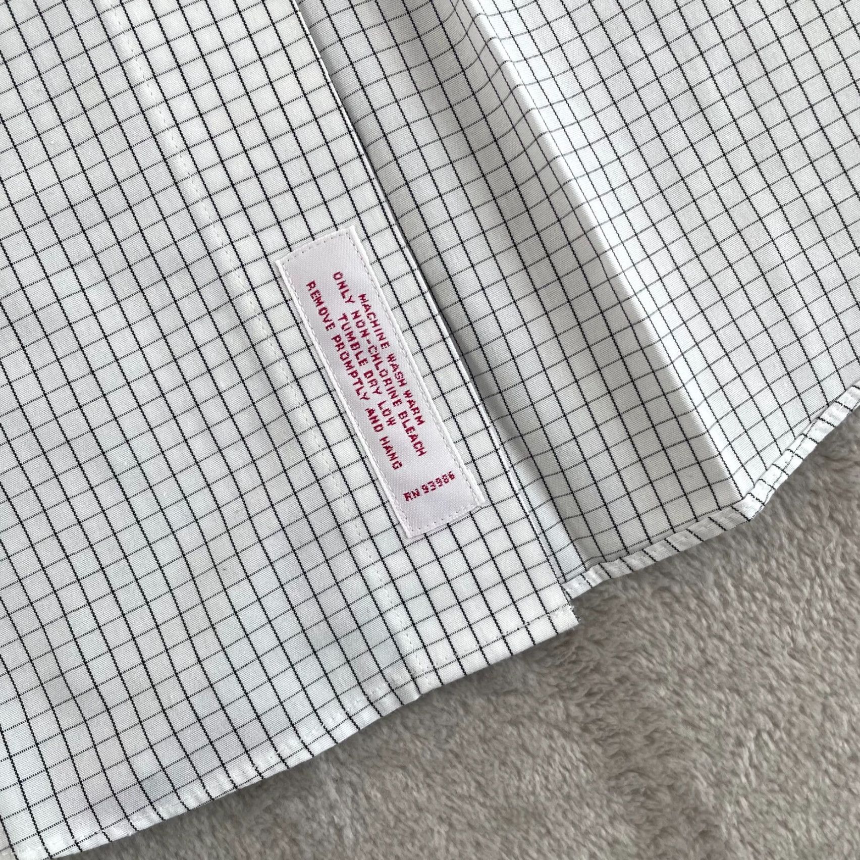 Brooks Brothers Brooks Brothers Stanford Dress Shirt Men 15.5 White Check Non-Iron NWOT Size 42R - 4 Thumbnail