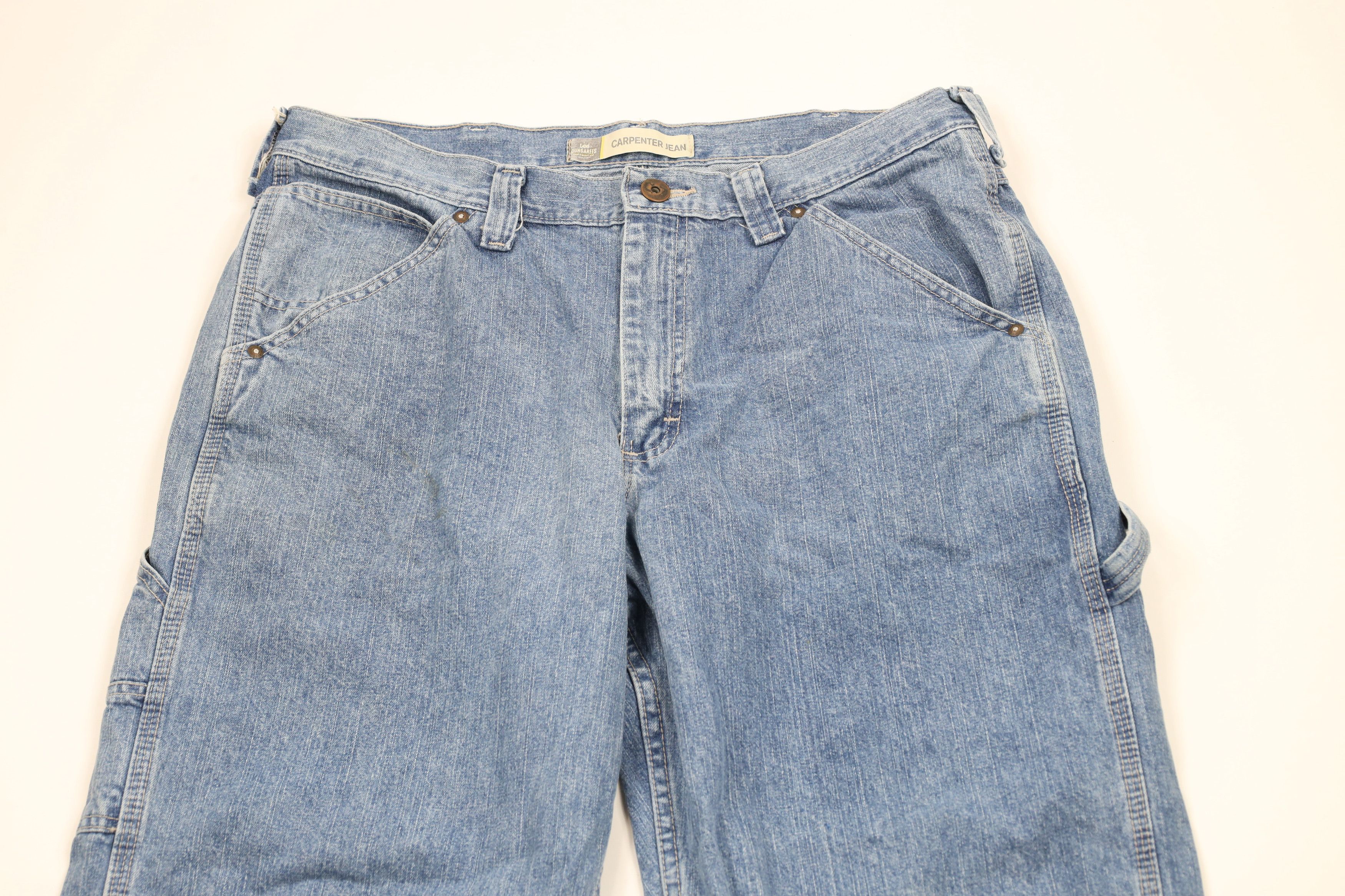 Lee × Vintage Vintage Y2K Lee Wide Leg Carpenter Denim Jeans Blue Size US 36 / EU 52 - 2 Thumbnail