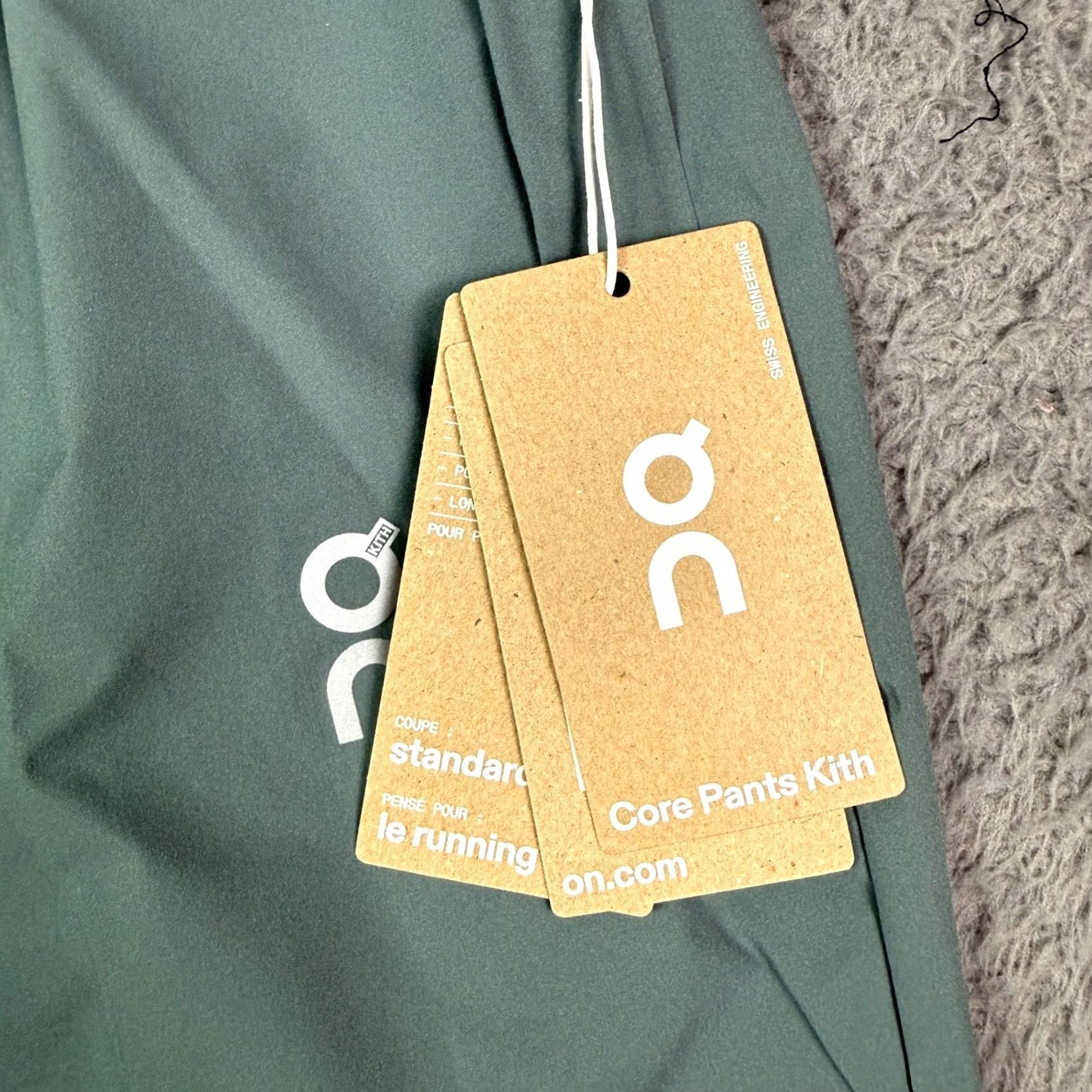 Kith KITH On Core Pants Mens Large Olive Green Track Running Ankle Zip Drawstring NEW Size US 33 - 4 Thumbnail
