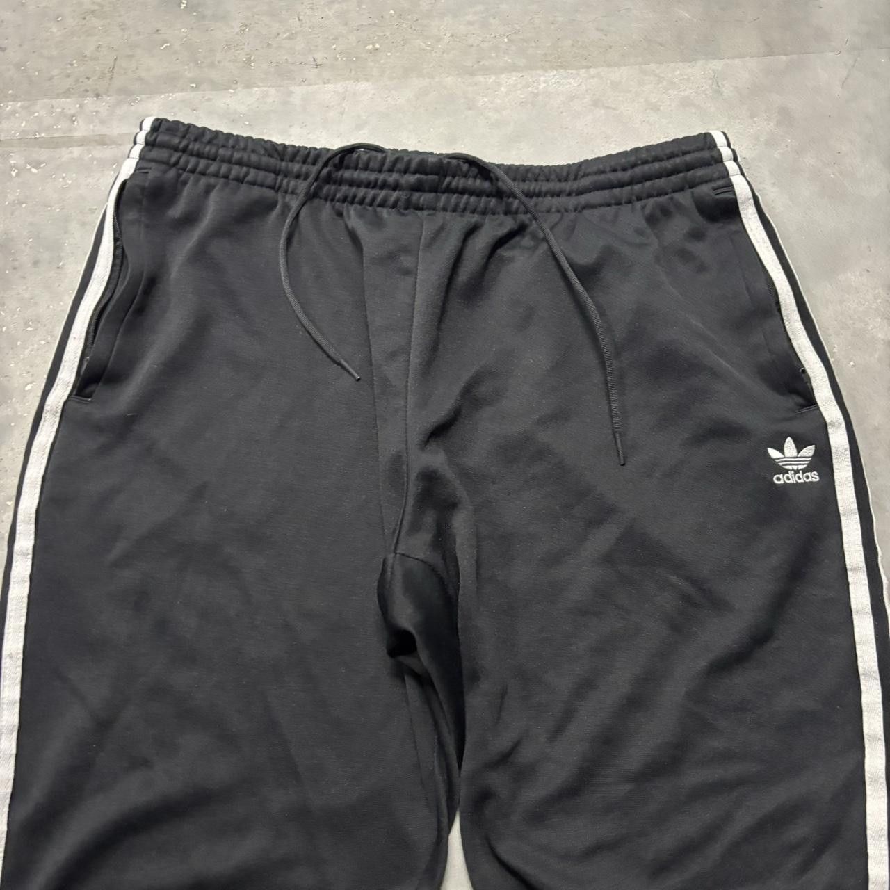 Adidas × Vintage Crazy Vintage Y2K/2000s Black Adidas Striped Streetwear Essential Sweatpants! Size US 36 / EU 52 - 3 Thumbnail