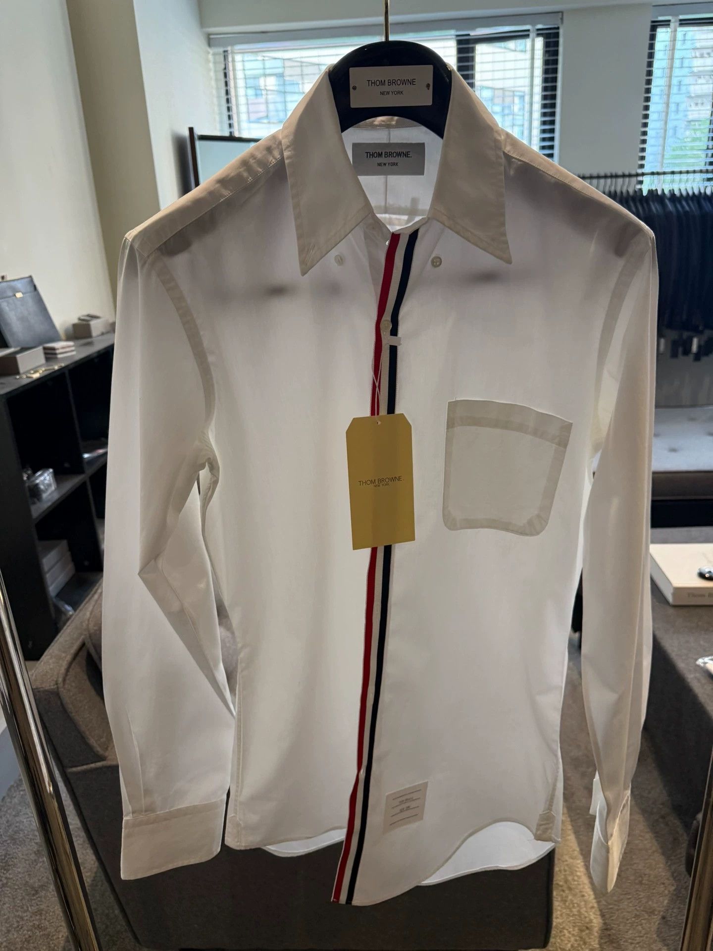 Thom Browne TB White Tricolor Placket Exposed Rare Shirt Size 2 Size US M / EU 48-50 / 2 - 3 Thumbnail