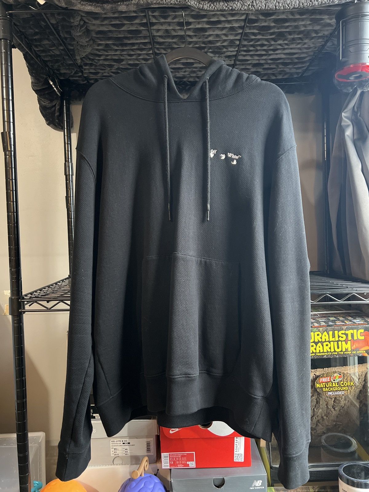 Off-White OFF-WHITE Swimming Man Logo Hoodie Size US XXL / EU 58 / 5 - 2 Thumbnail
