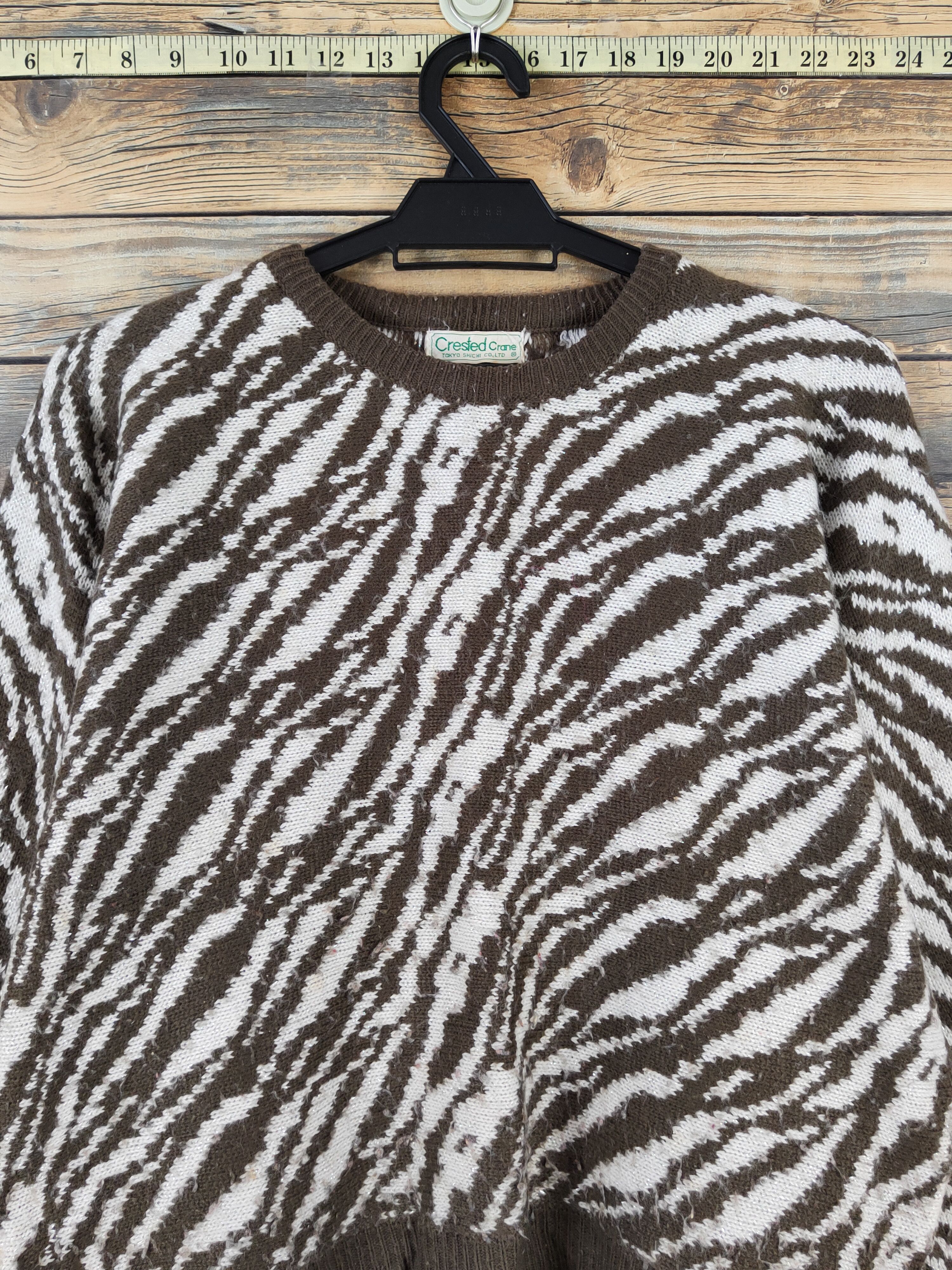 Homespun Knitwear Crested Crane Olive Knitwear Sweatshirts #W1003 Size US S / EU 44-46 / 1 - 2 Thumbnail