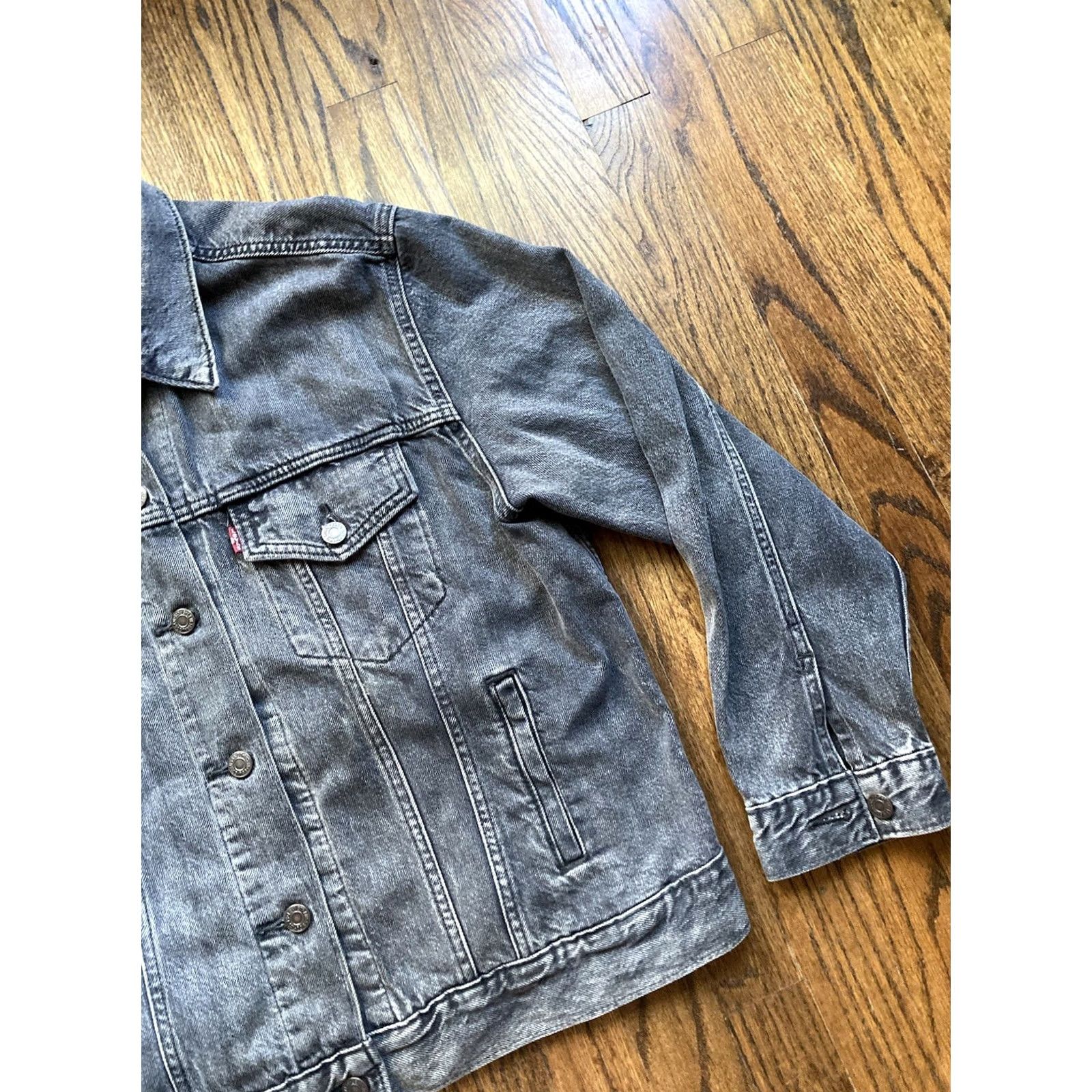 Levi's Levi's Denim Trucker Jacket Womens Size XL Ex Boyfriend Black Faded Type 3 Size XL / US 12-14 / IT 48-50 - 3 Thumbnail