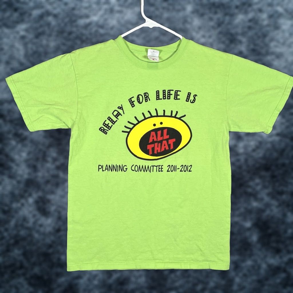 Anvil A1 Relay For Life Is All That Saved By The Cure T Shirt Adult Medium Green Mens Size US M / EU 48-50 / 2 - 1 Thumbnail