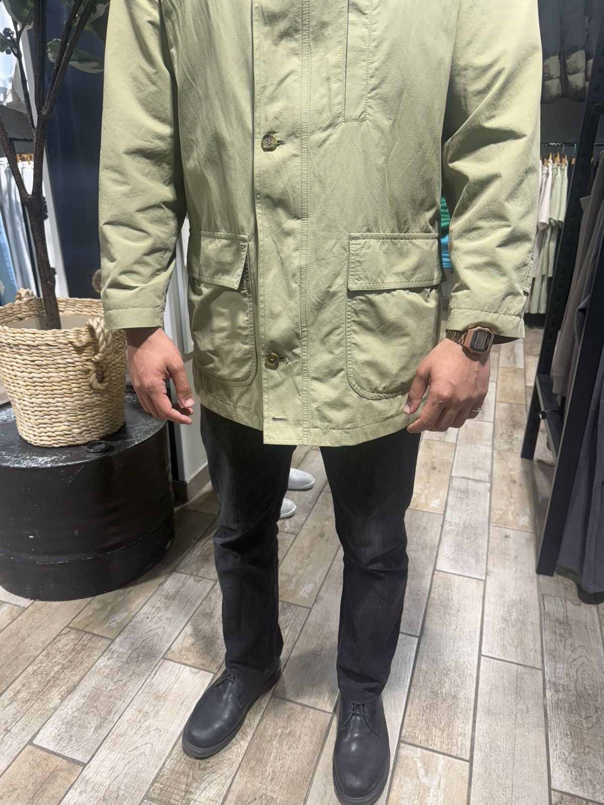 Burberry 🧥 Demi Trench / manteau Burberrys vintage beige Size 38R - 12 Thumbnail