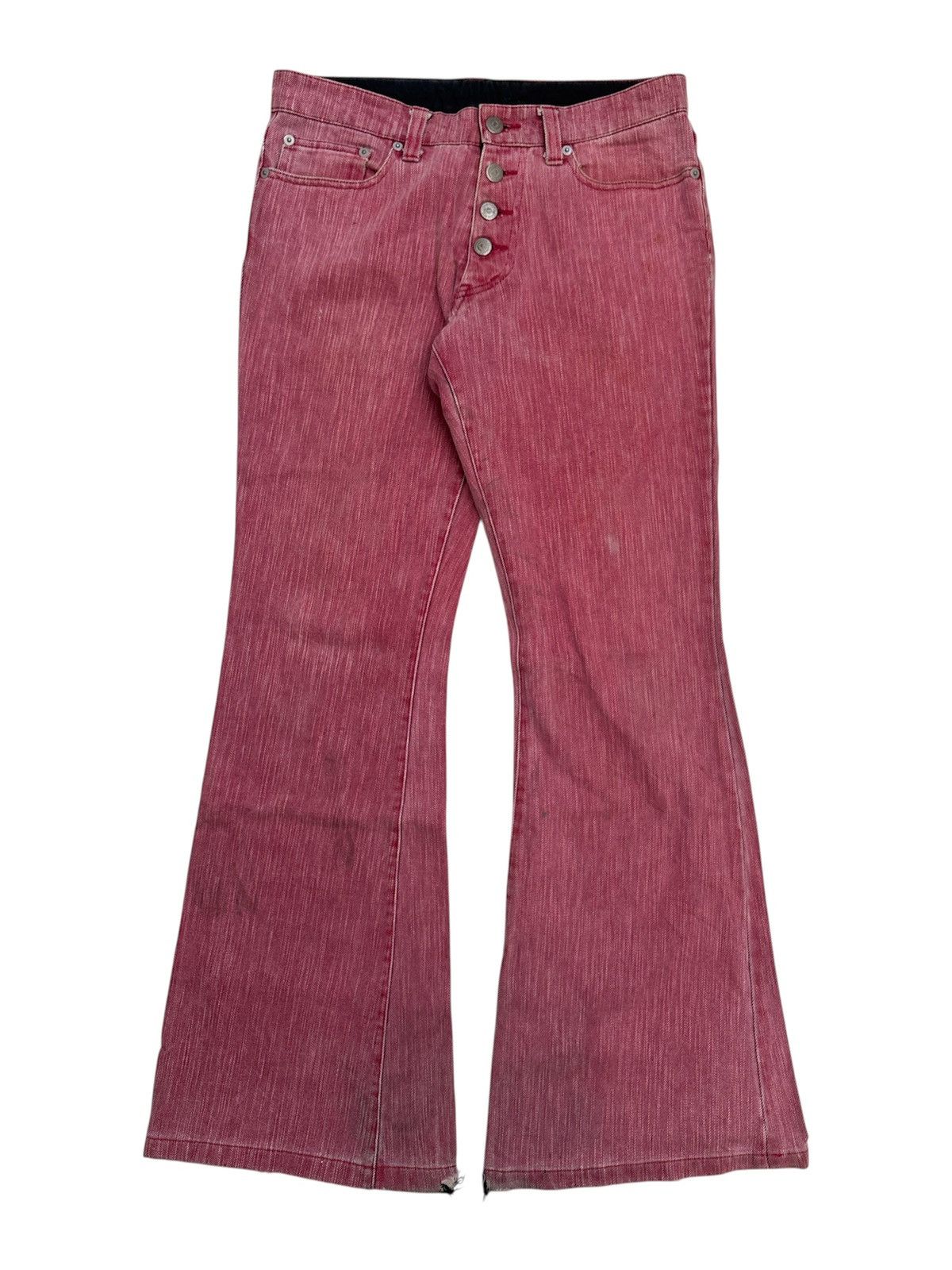 Tornado Mart Pink Flare Denim Jeans Size US 30 / EU 46 - 1 Thumbnail
