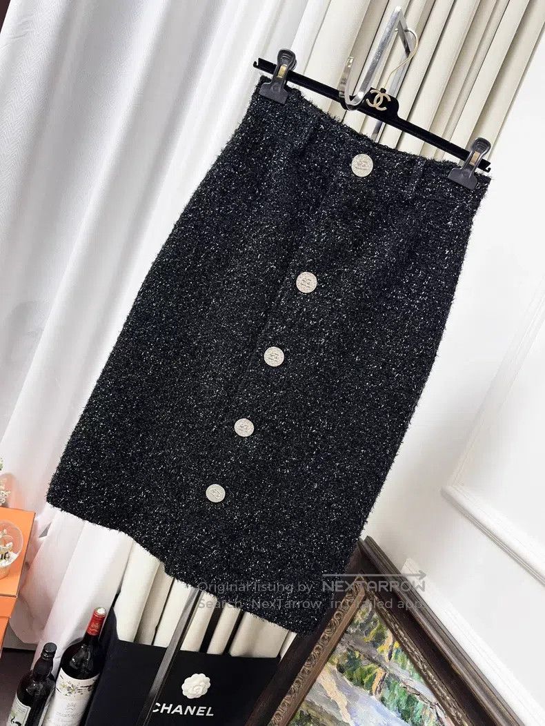 Balenciaga Balenciaga Black Fleece Single Button Skirt Size 35" - 1 Thumbnail