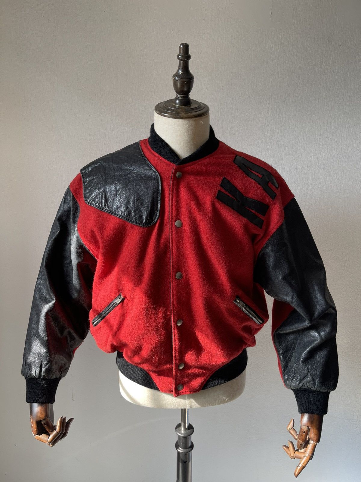 Kansai Yamamoto Rare 80s Kansai Sport Bomber Leather Jacket 97 Size US M / EU 48-50 / 2 - 1 Thumbnail