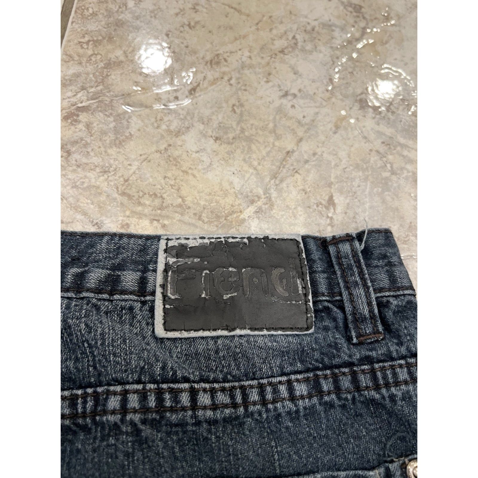 Denime VINTAGE FIEND Jeans 36X32 5-Pocket Denim Straight Skater 90s Grunge Hip Hop Blue Mens Size US 36 / EU 52 - 5 Thumbnail