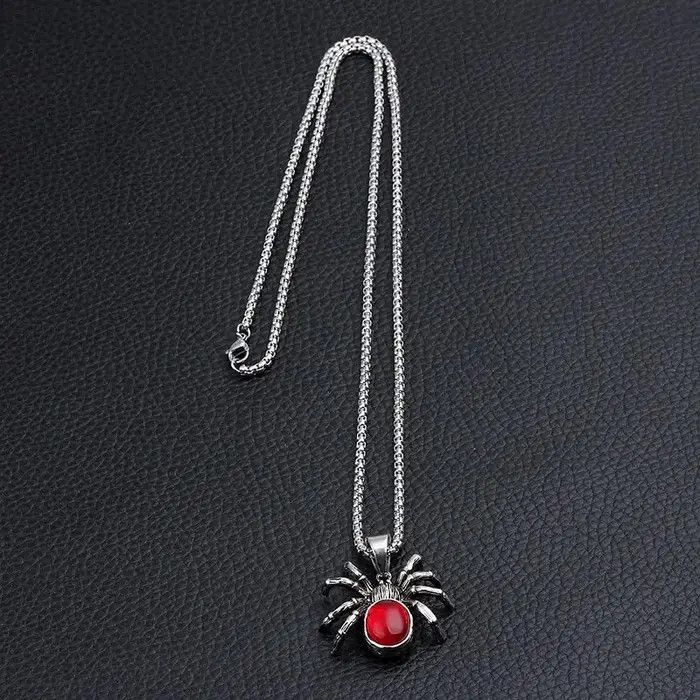 Jewelry × Vintage Red Stone Spider Pendant Necklace Size ONE SIZE - 3 Thumbnail