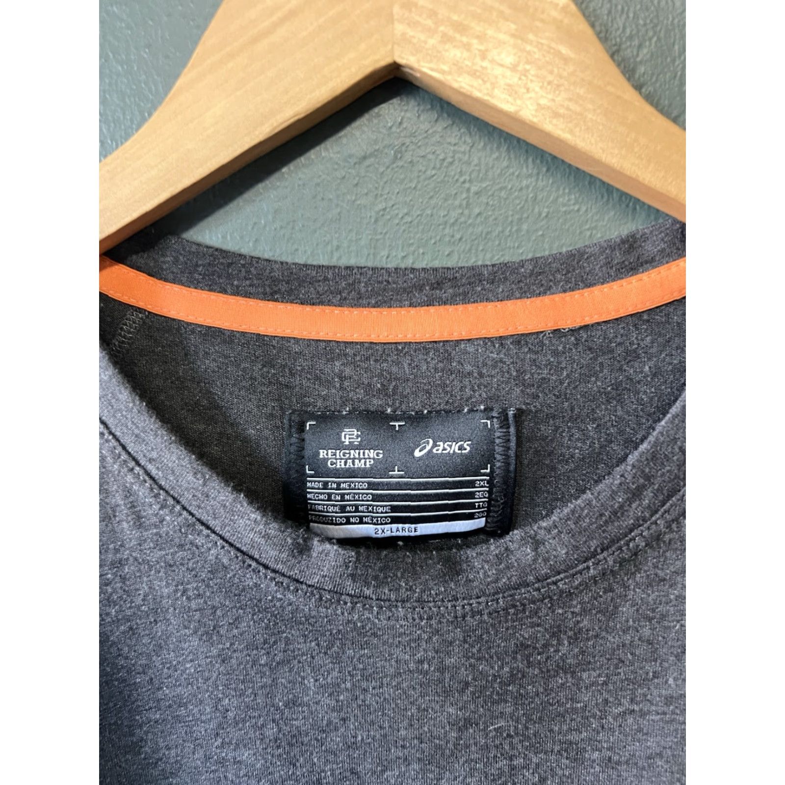 Reigning Champ Asics x Reigning Champ Mens Gray Short Sleeve T-Shirt 2XL Size US XXL / EU 58 / 5 - 3 Thumbnail