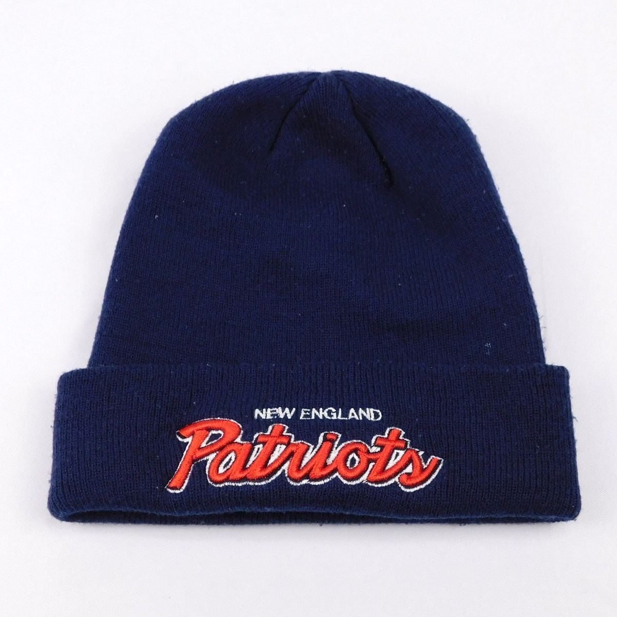 Reebok New England Patriots Beanie Blue Red Script Logo Reebok Y2K Size ONE SIZE - 1 Thumbnail