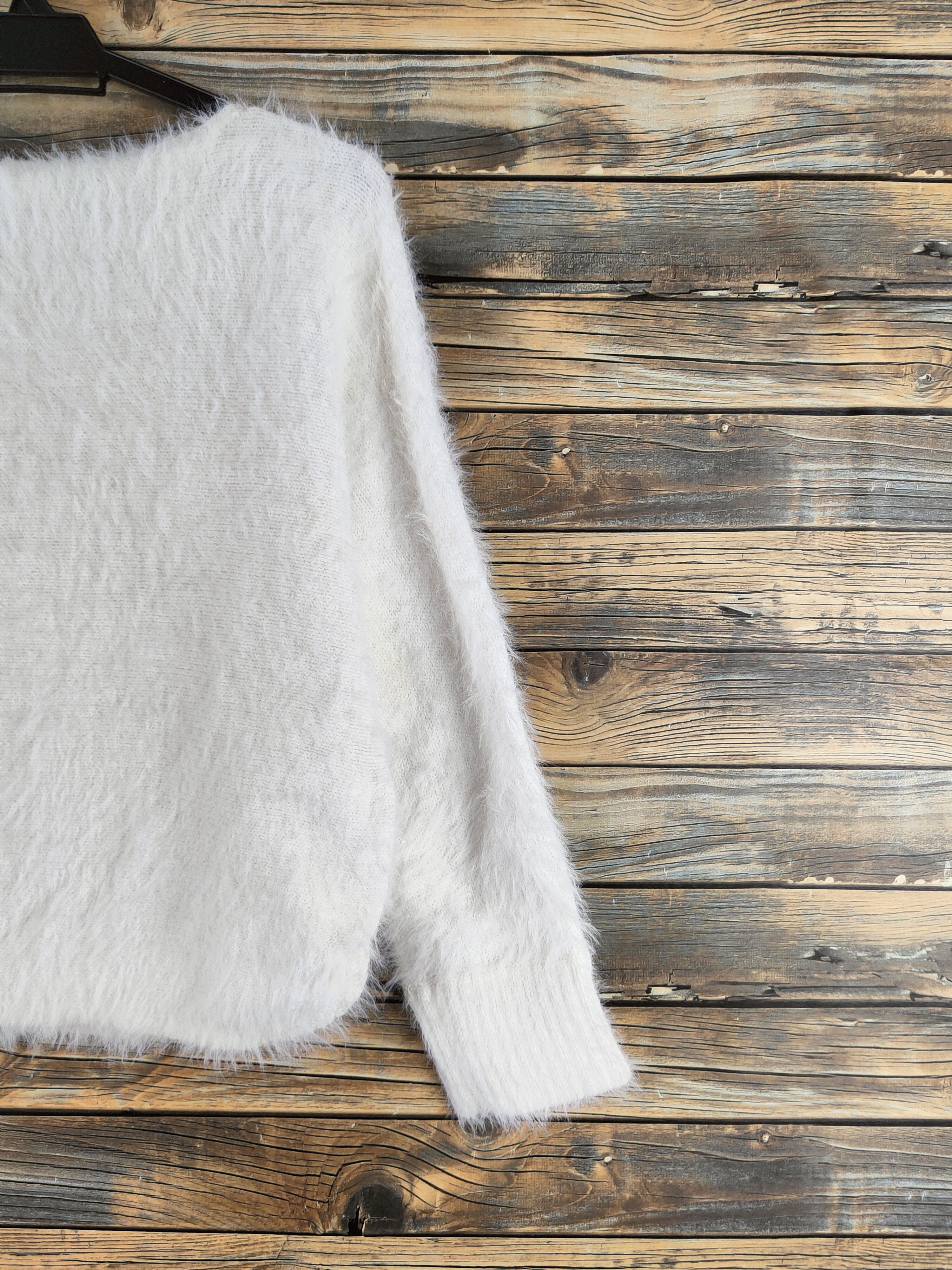 Gap DL Gap White Fur shaggy Mohair Knitwear #46-531 Size XS / US 0-2 / IT 36-38 - 9 Thumbnail