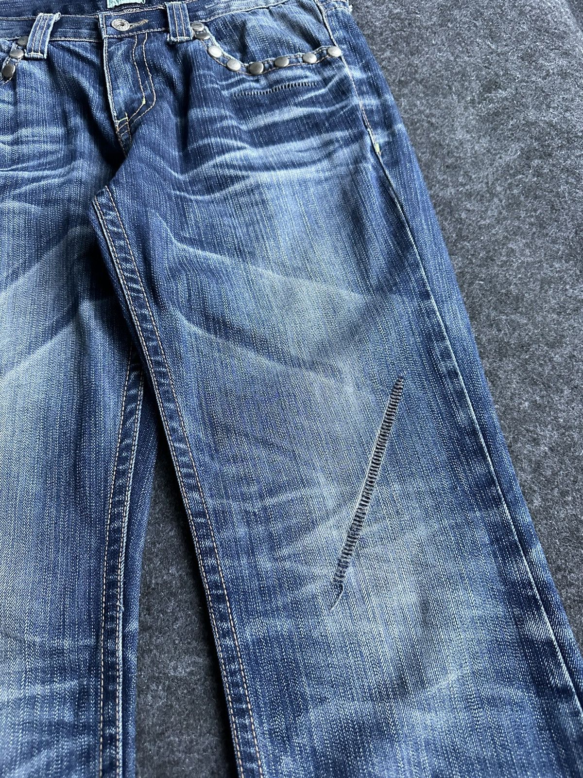 Hysteric Glamour O Pinball Flare Stone Washed Vintage Denim 32x32 D390 Size US 32 / EU 48 - 5 Thumbnail