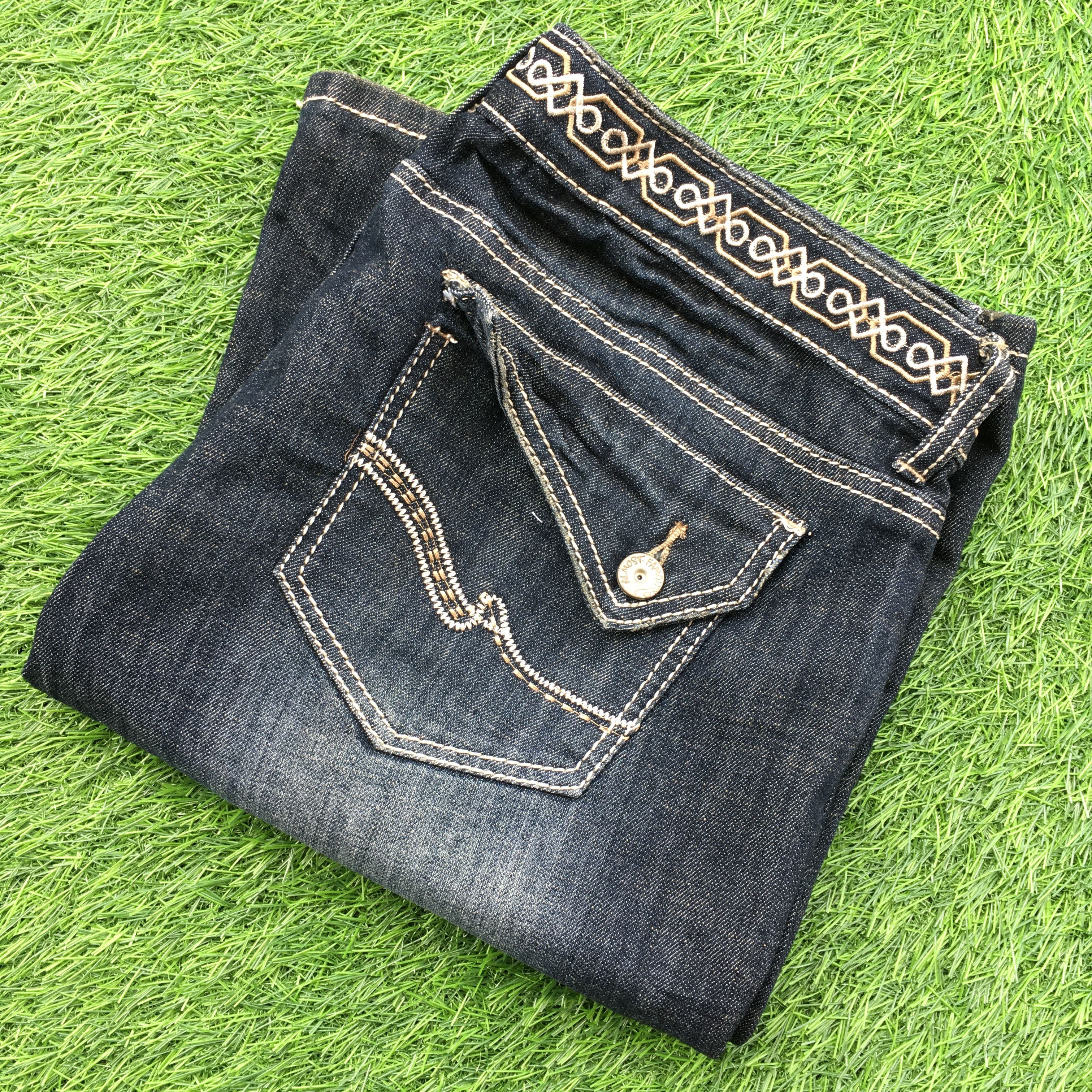 Designer × Jean Distressed Low Waist Bootcut Stretch Jeans D-999 Size 32" / US 10 / IT 46 - 10 Thumbnail