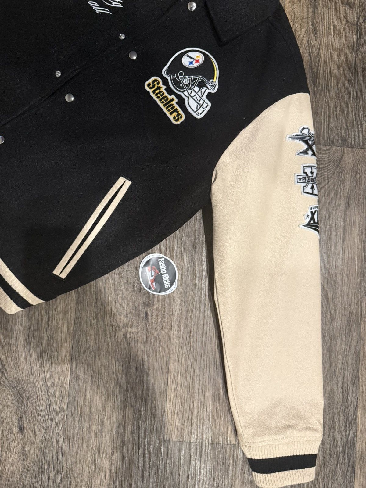 Abercrombie & Fitch Pittsburgh Steelers Varsity Bomber Jacket Size US L / EU 52-54 / 3 - 4 Thumbnail