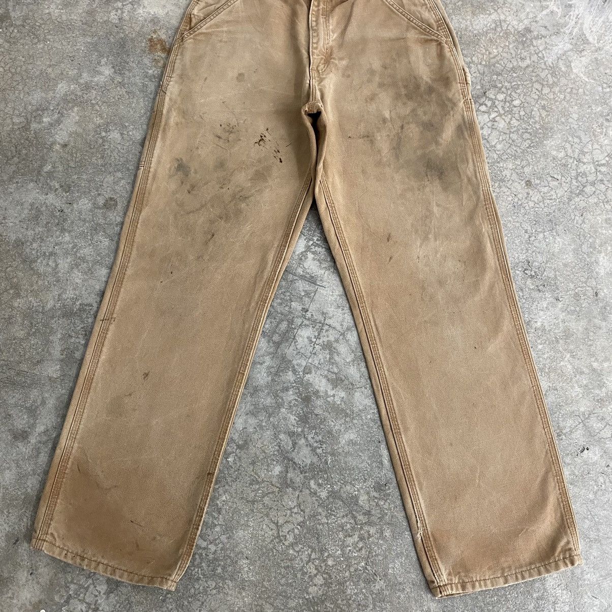 Carhartt Vintage Carhartt Faded Tan Dirty Carpenter Work Pants Size US 29 - 5 Thumbnail