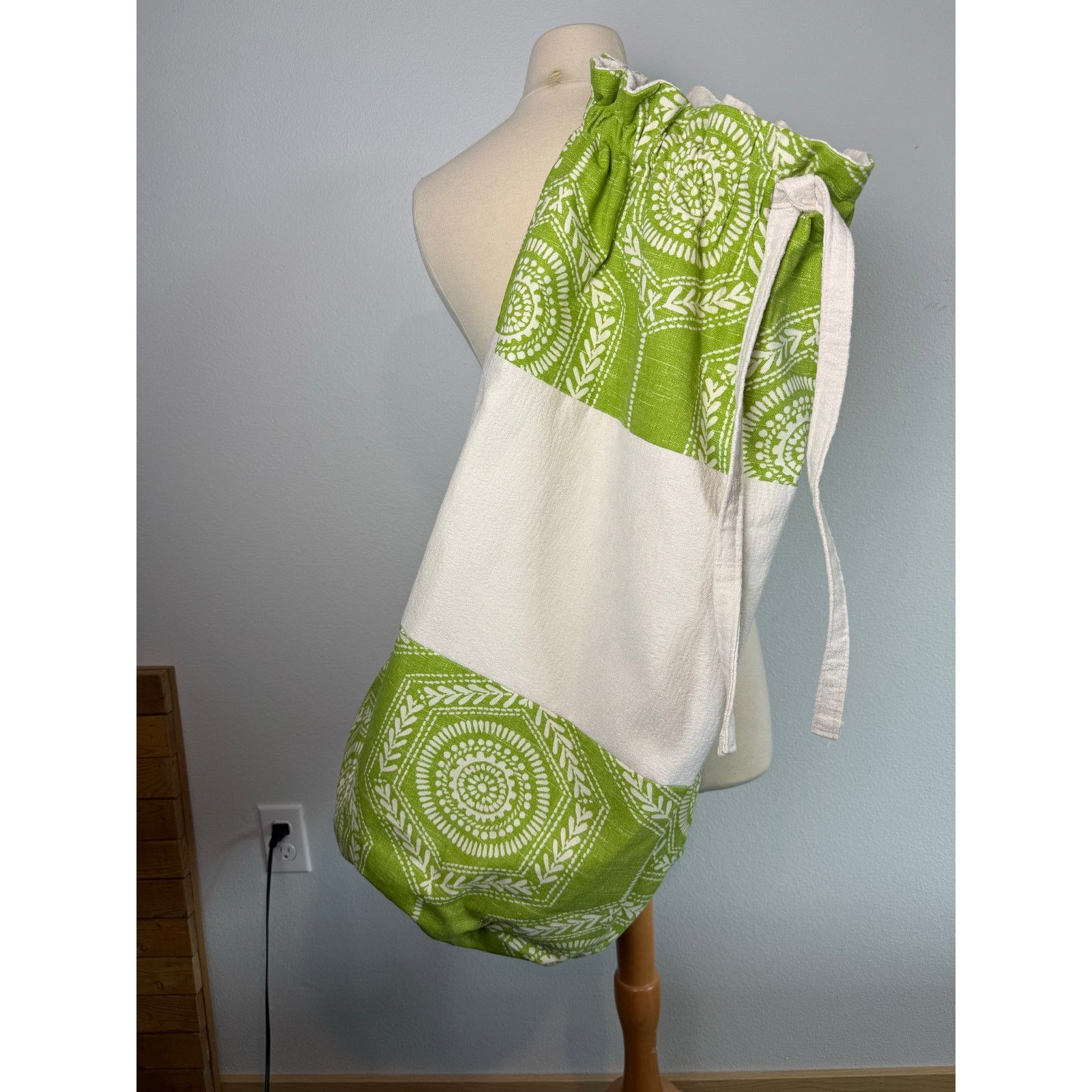 Anthropologie Handmade Heavy Duty Laundry Bag w/ Strap and Tie Closure, LG Size ONE SIZE - 1 Thumbnail