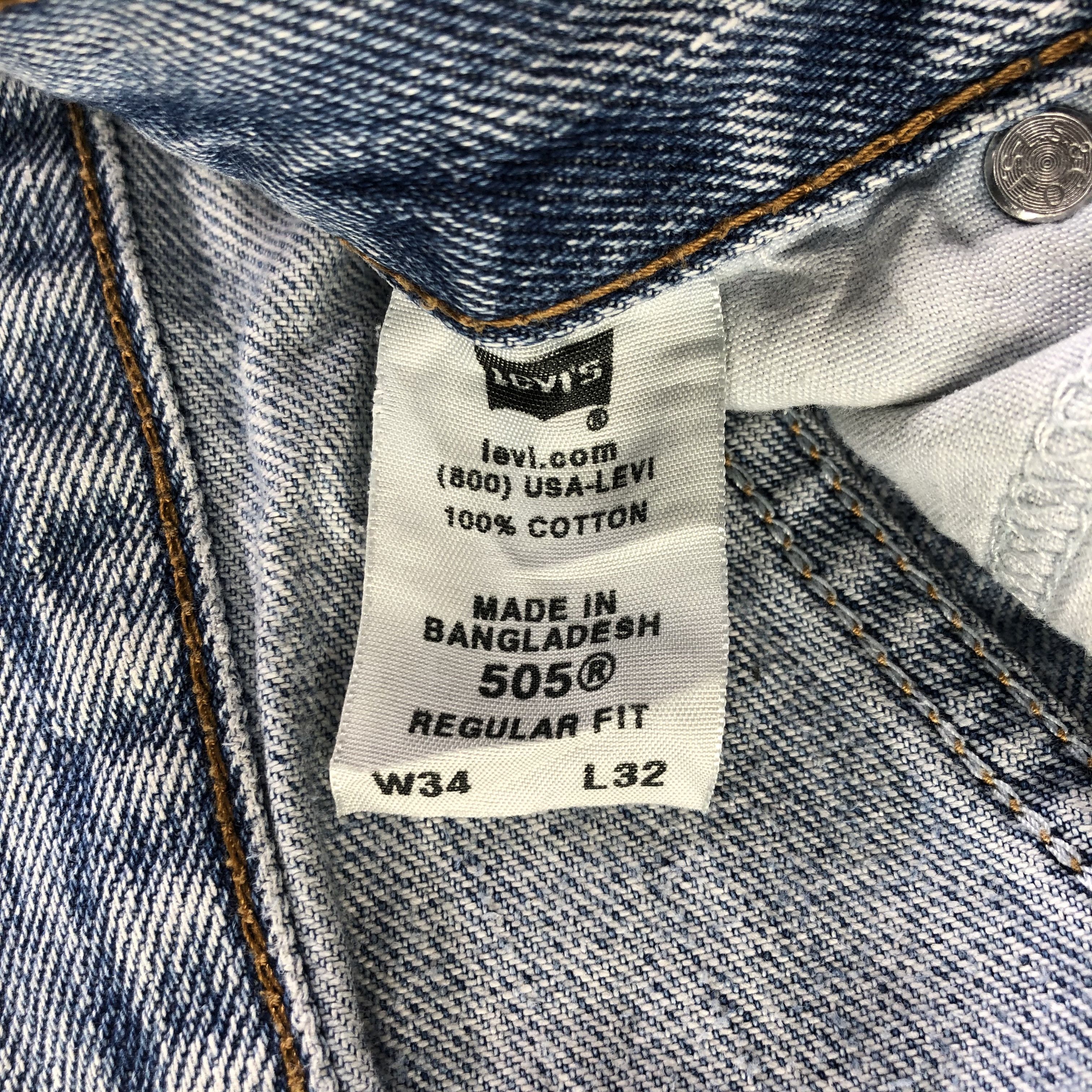 Levi's Vintage Light Wash Levis 505 Jeans-J3200 Size US 34 / EU 50 - 11 Thumbnail