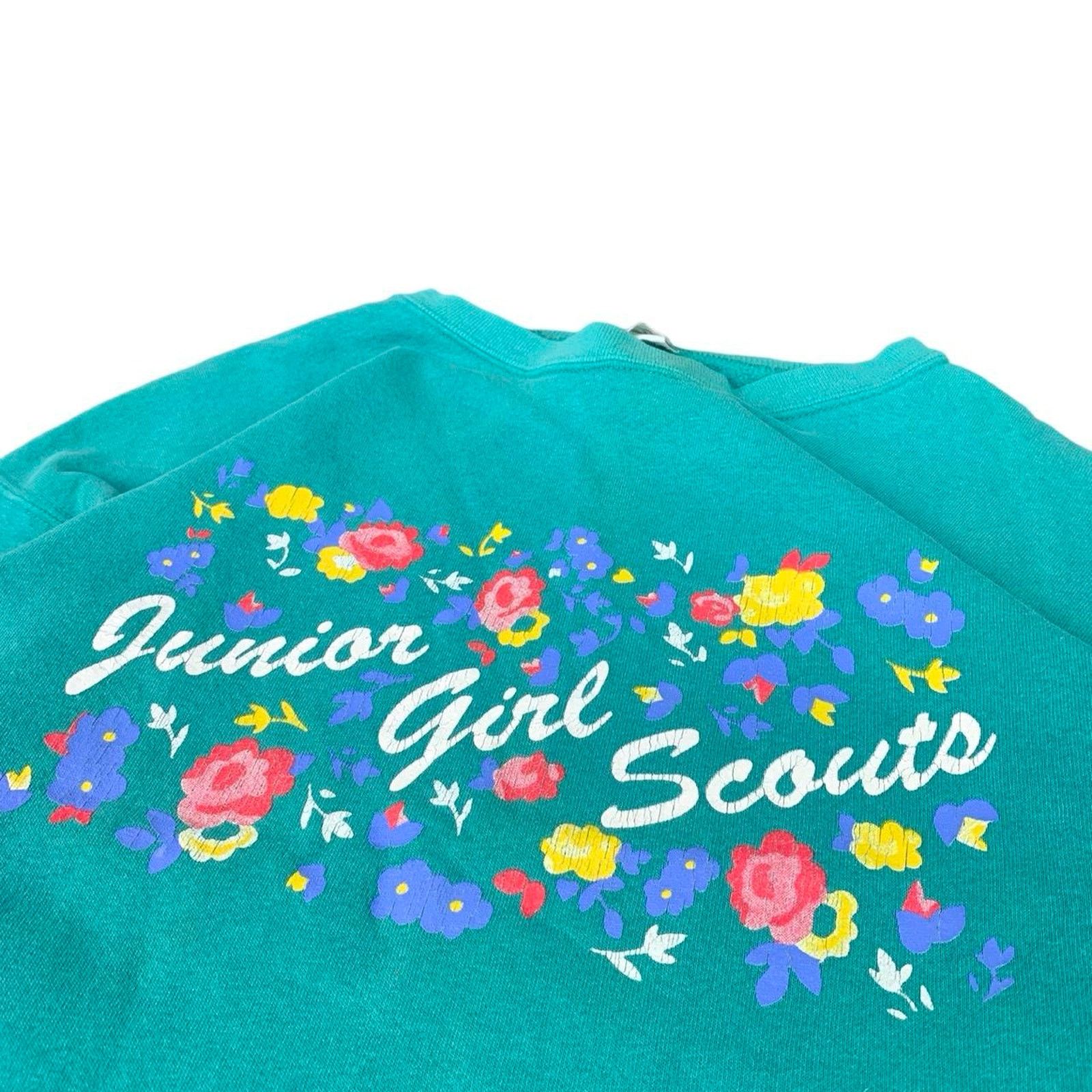 American Retro × Vintage Vintage 80s Retro Girl Scouts Sweatshirt Size L / US 10 / IT 46 - 1 Thumbnail