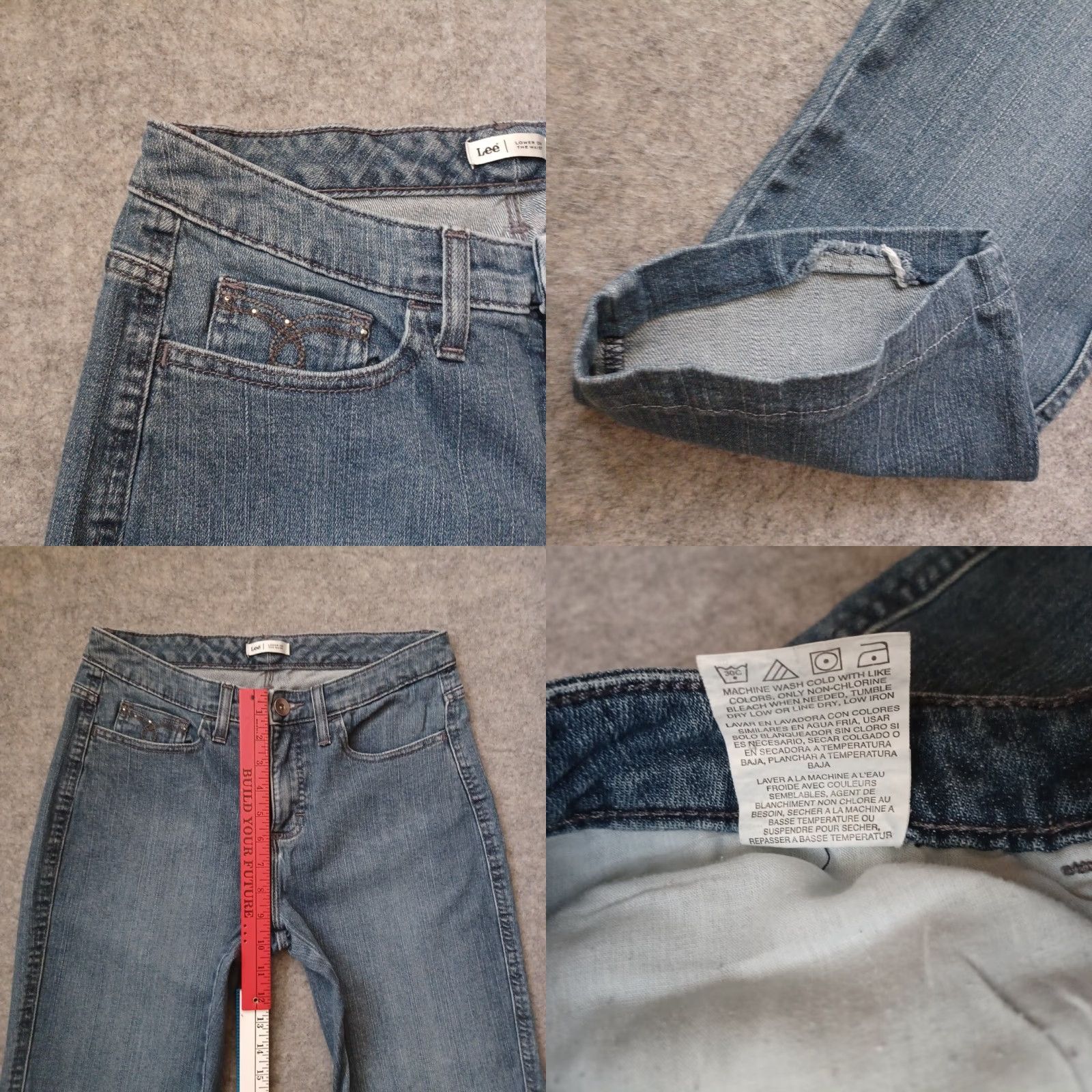 Lee Lee Jeans Women 10 Medium Blue Lower on the Waist Stretch Denim Casual Ladies Size 32" / US 10 / IT 46 - 8 Thumbnail