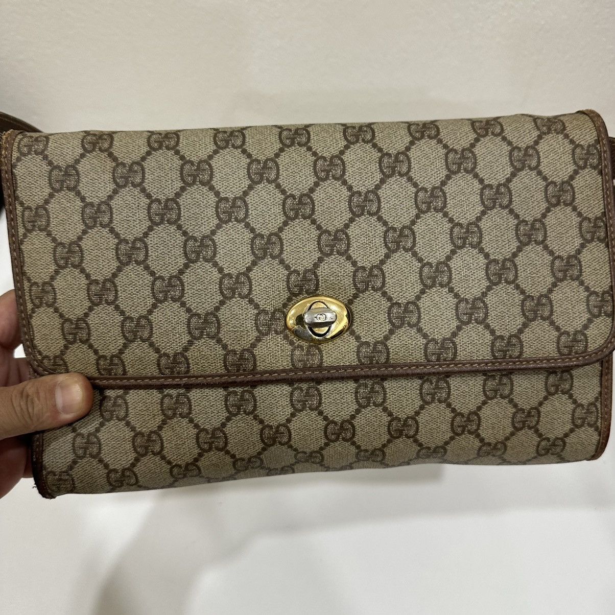 Gucci GUCCI GG MONOGRAM FLAP CLUTCH CROSSBODY SHOULDER BAG 11 Size ONE SIZE - 9 Thumbnail